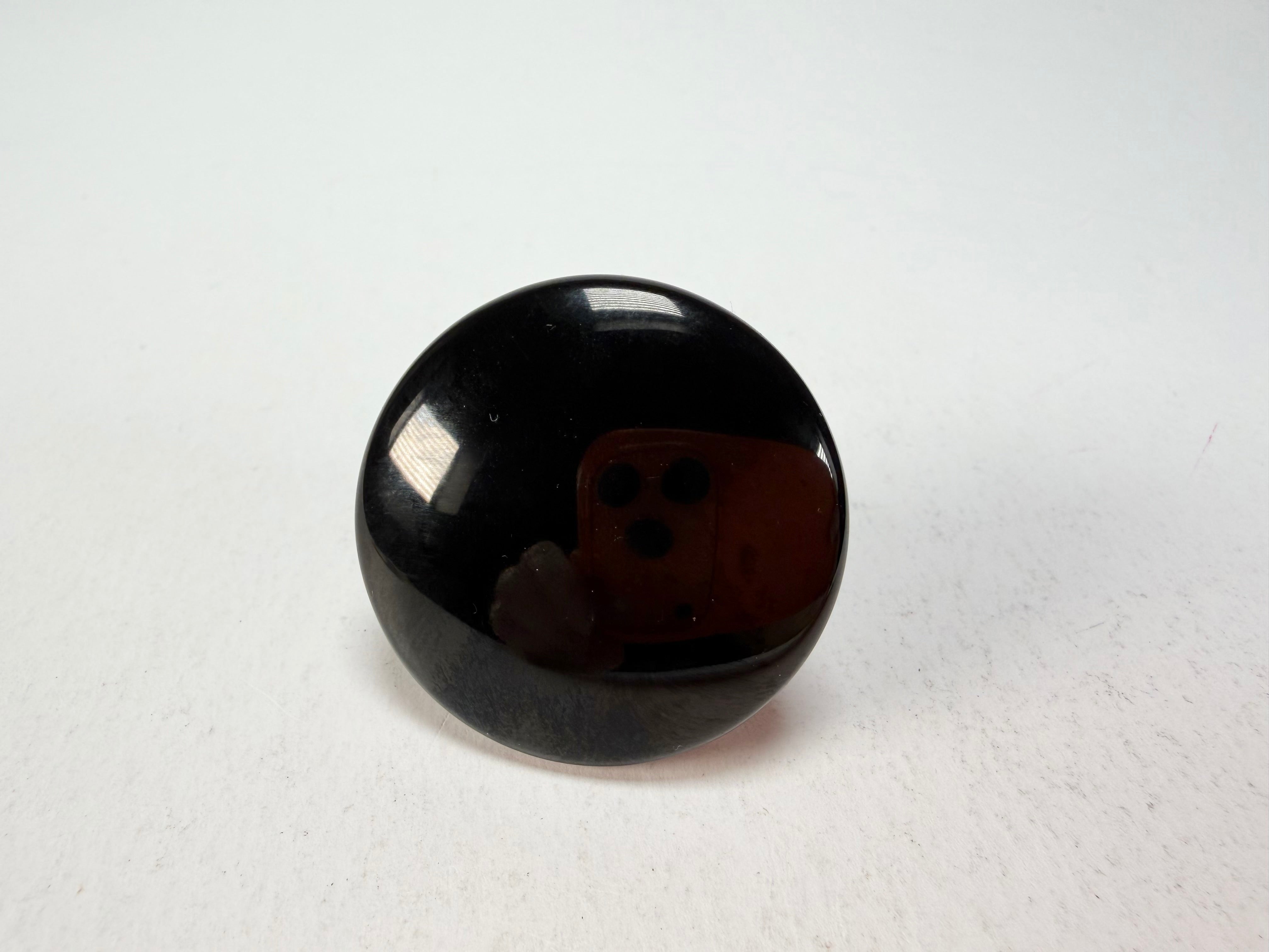 Sobral - Preto "Bead" Black Resin Ring ( 004764 ) - Size UK P / US 7.5