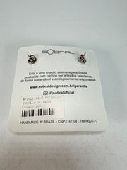 Sobral - Costela de Adão "Petrolina" Resin Earrings ( 005498 )