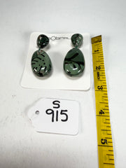 Sobral - Costela de Adão "Petrolina" Resin Earrings ( 005498 )