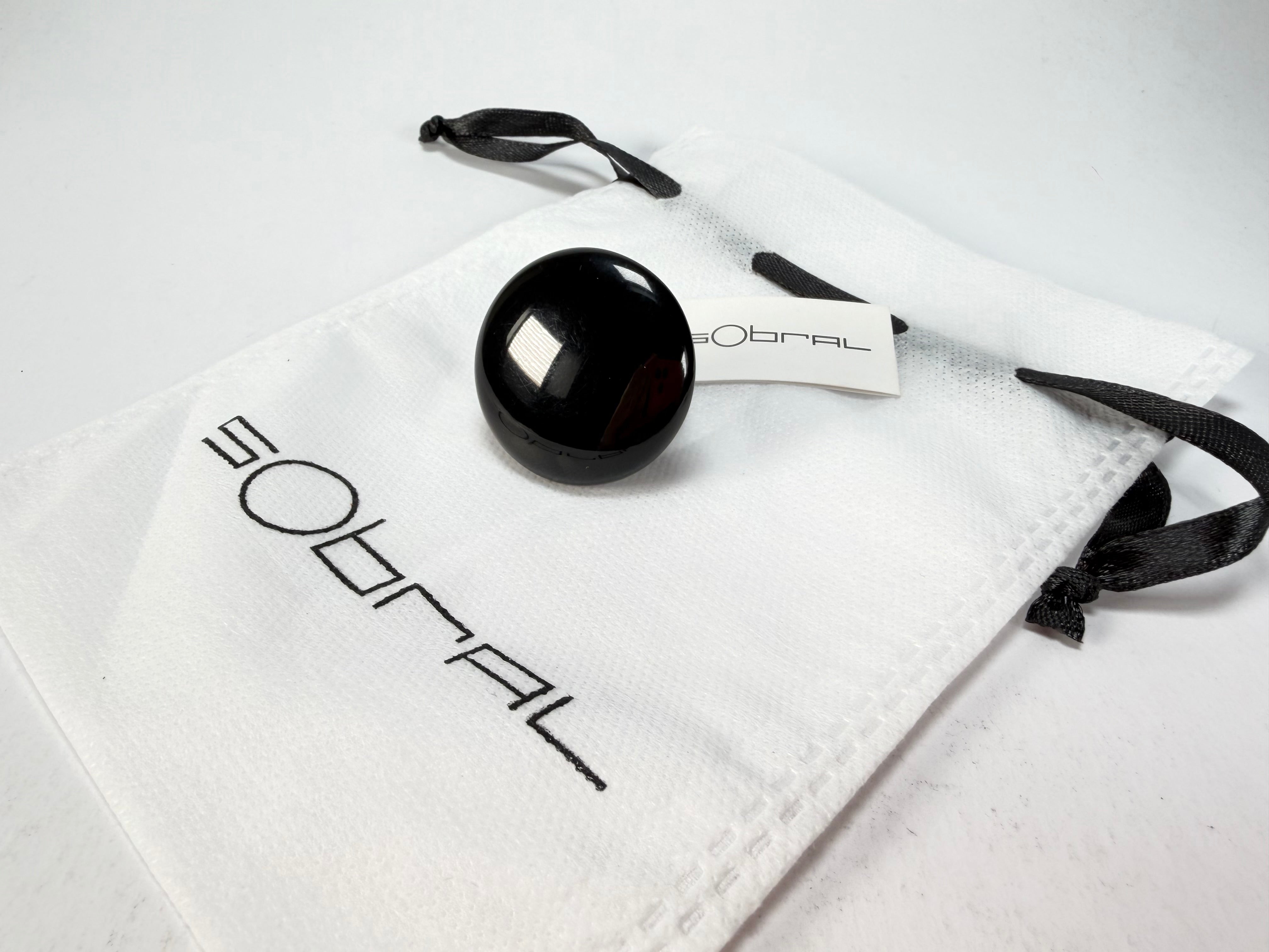 Sobral - Preto "Bead" Black Resin Ring ( 004764 ) - Size UK U / US 10