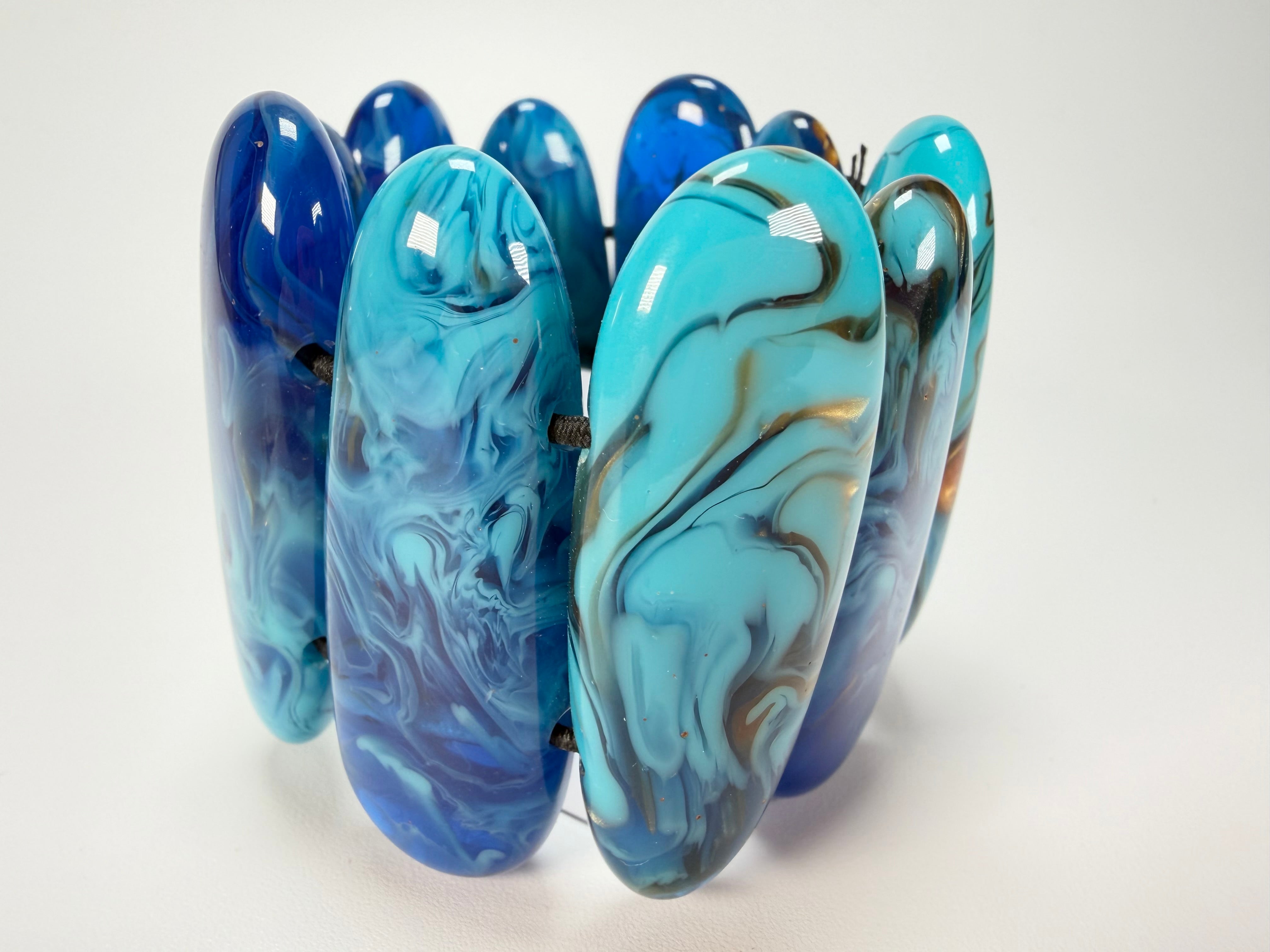 Sobral - Noite Estrelada "Leaf" Elasticated Resin Bracelet ( 005520 )