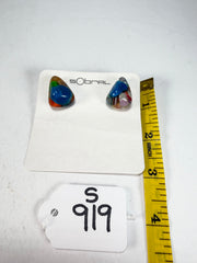 Sobral - Past Present "Pequeno Diamante" Resin Earrings ( 003600 )