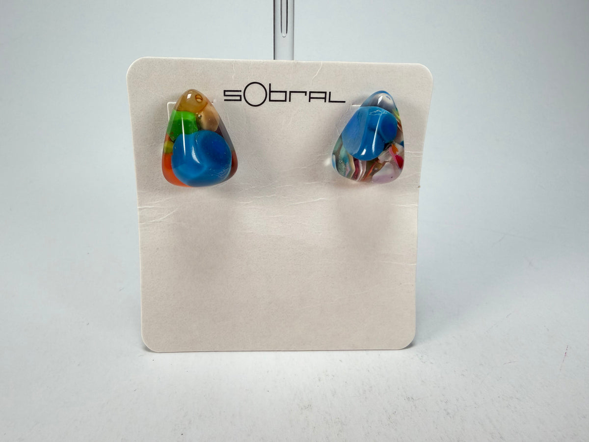 Sobral - Past Present "Pequeno Diamante" Resin Earrings ( 003600 )