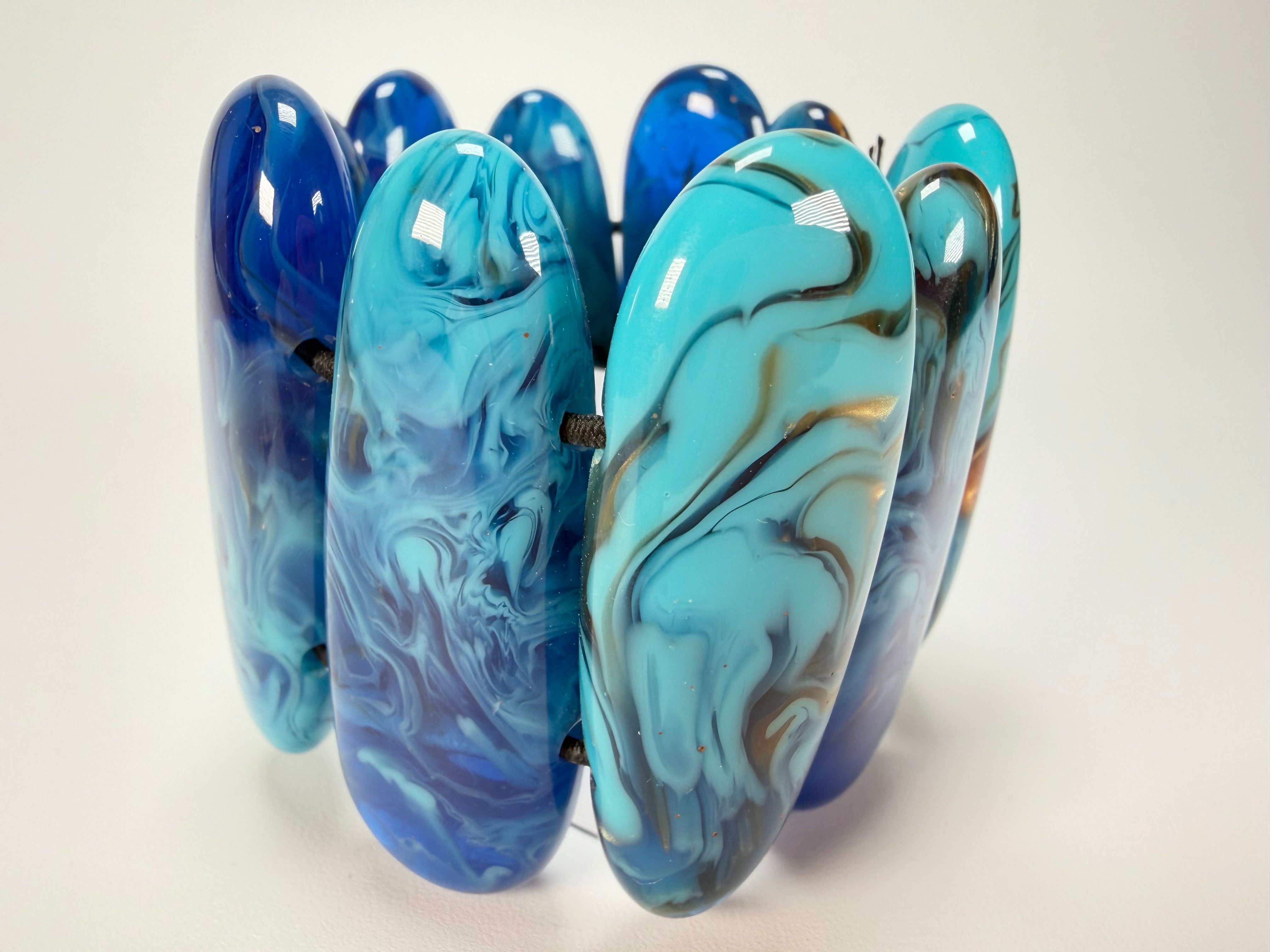 Sobral - Noite Estrelada "Leaf" Elasticated Resin Bracelet ( 005520 )