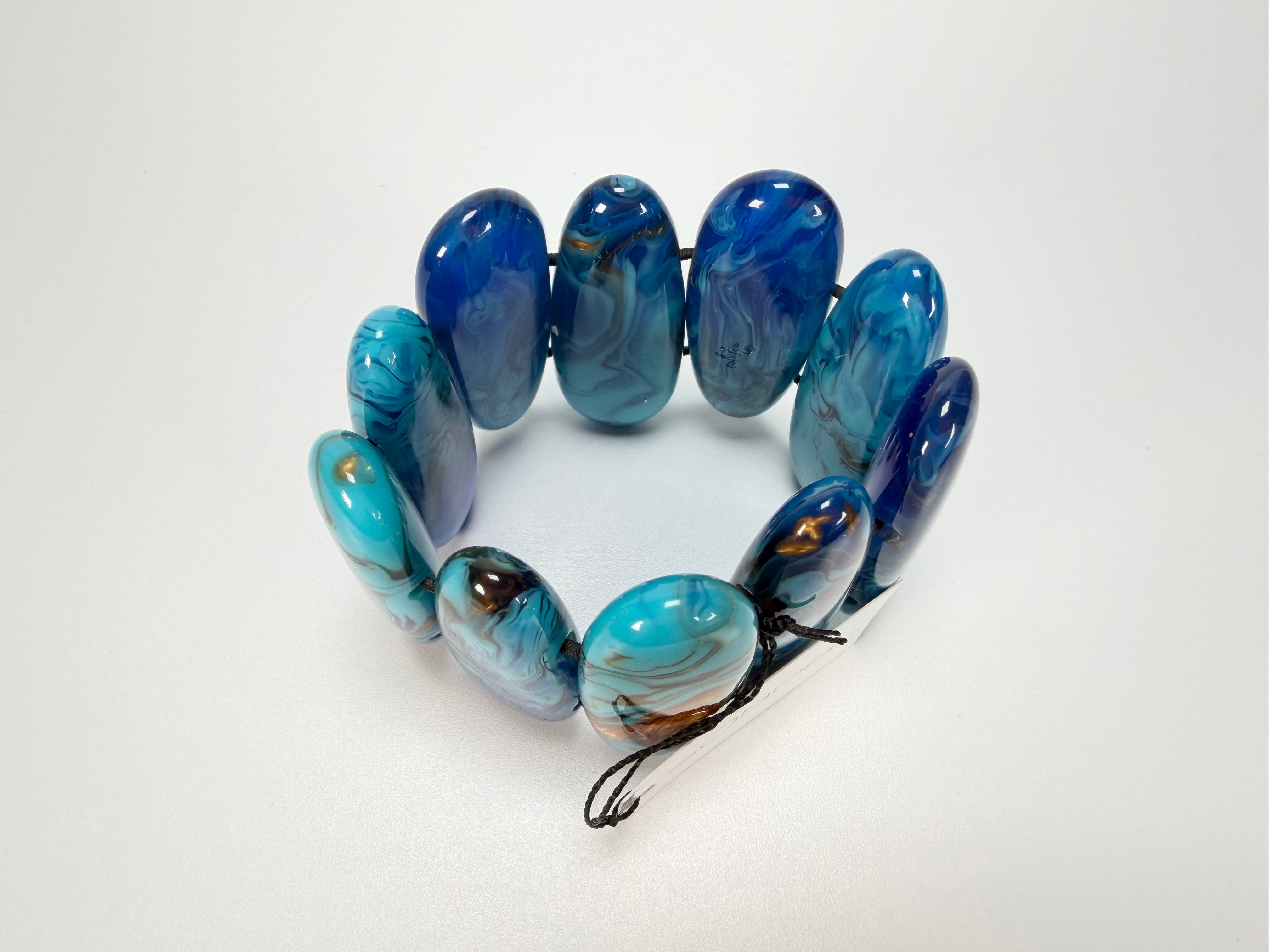 Sobral - Noite Estrelada "Leaf" Elasticated Resin Bracelet ( 005520 )