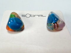 Sobral - Past Present "Pequeno Diamante" Resin Earrings ( 003600 )