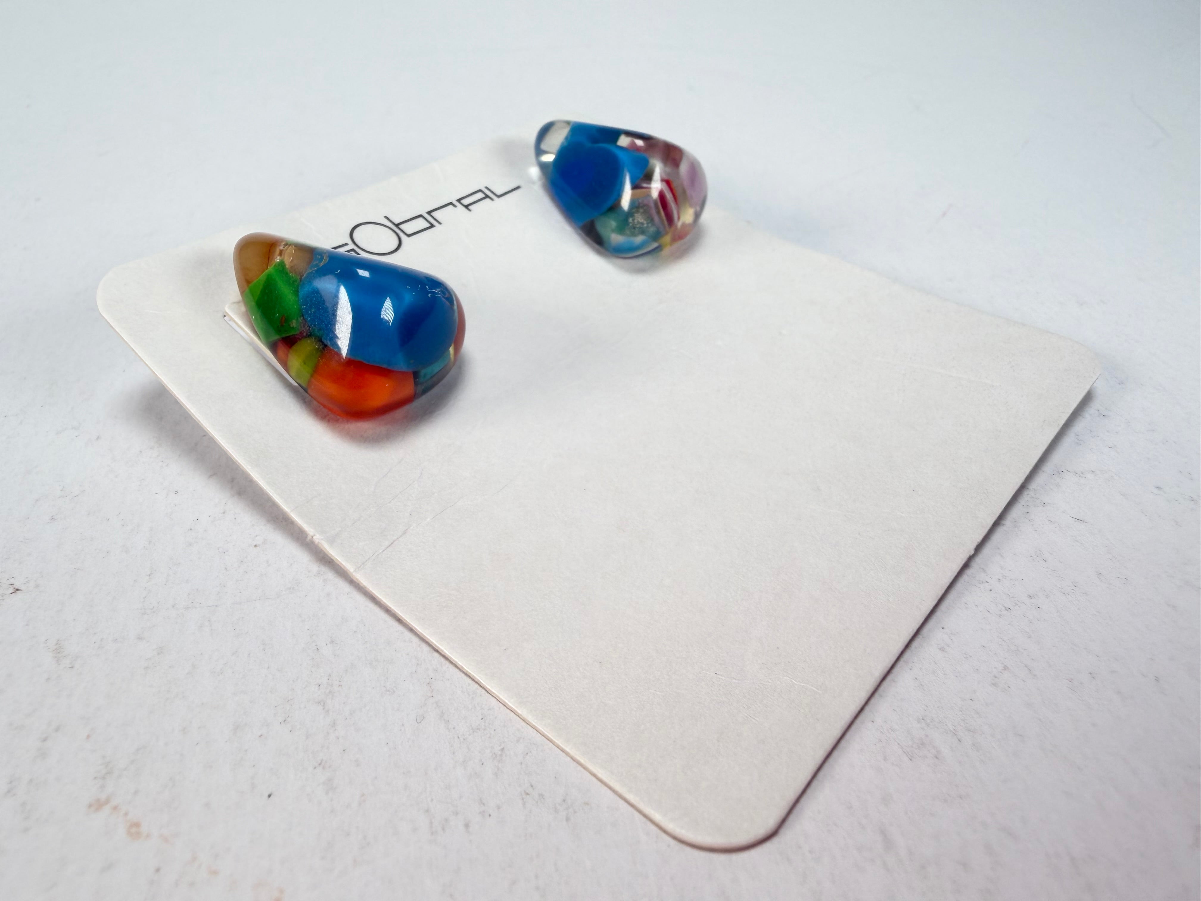 Sobral - Past Present "Pequeno Diamante" Resin Earrings ( 003600 )