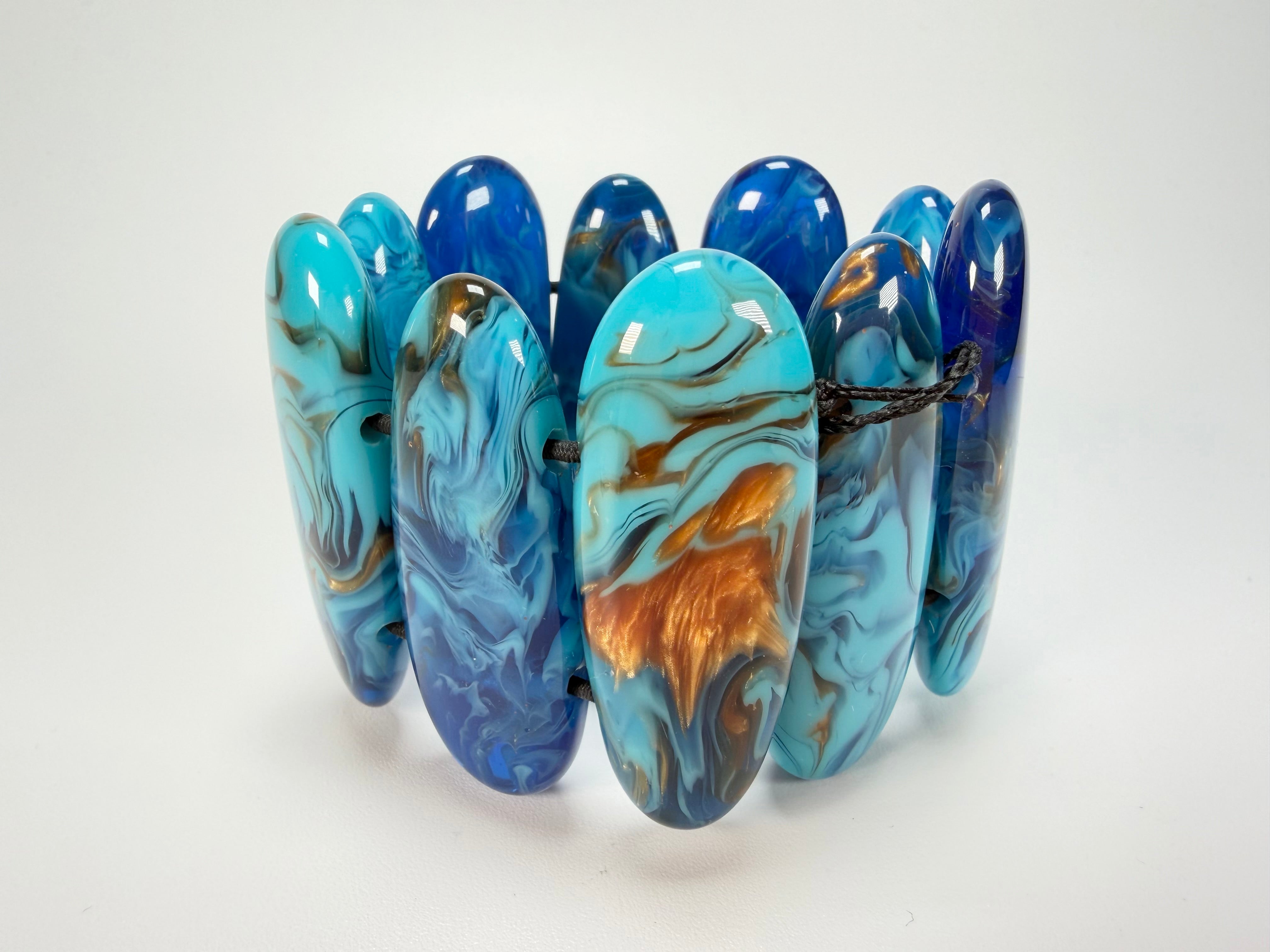 Sobral - Noite Estrelada "Leaf" Elasticated Resin Bracelet ( 005520 )