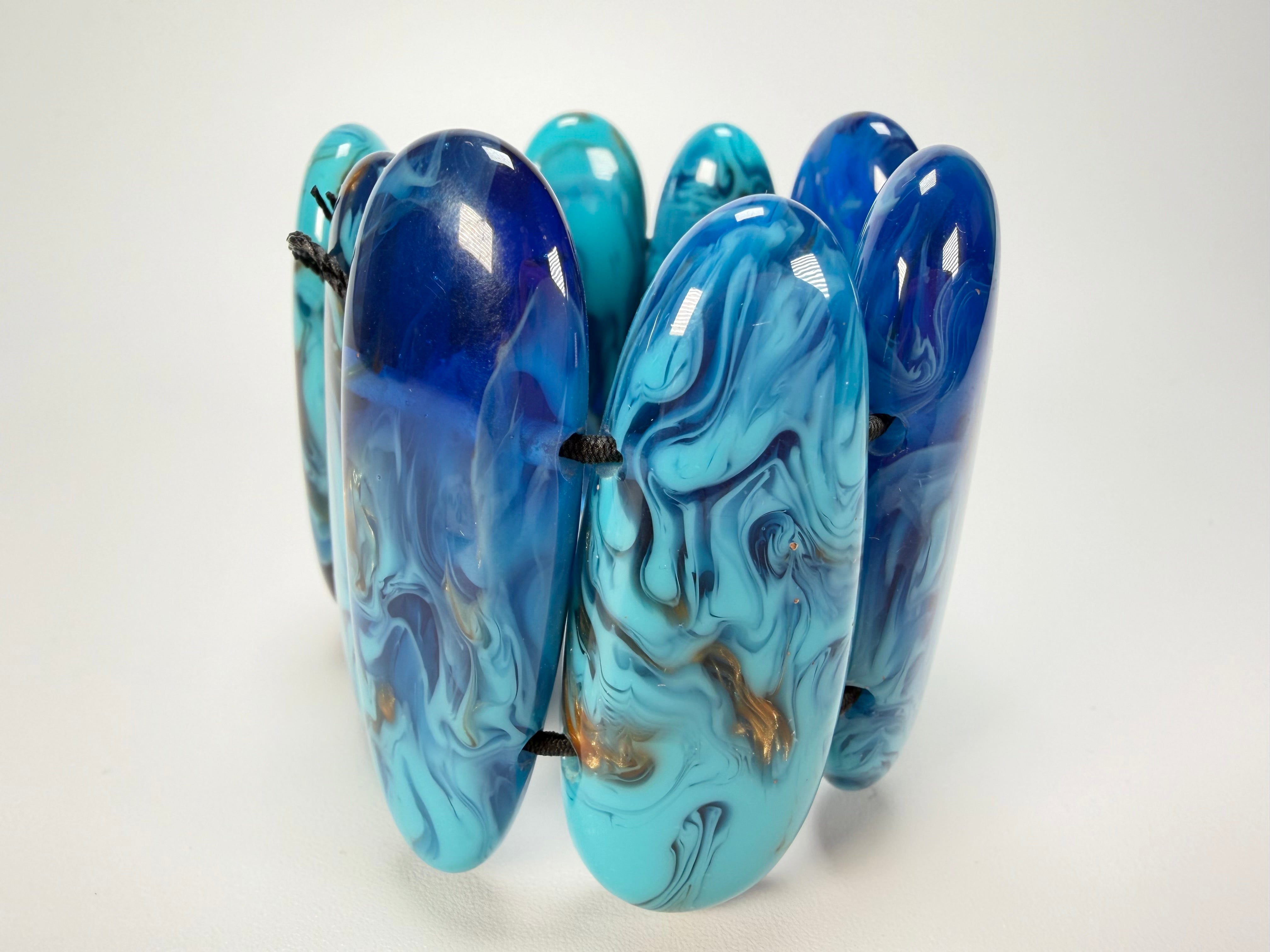 Sobral - Noite Estrelada "Leaf" Elasticated Resin Bracelet ( 005520 )