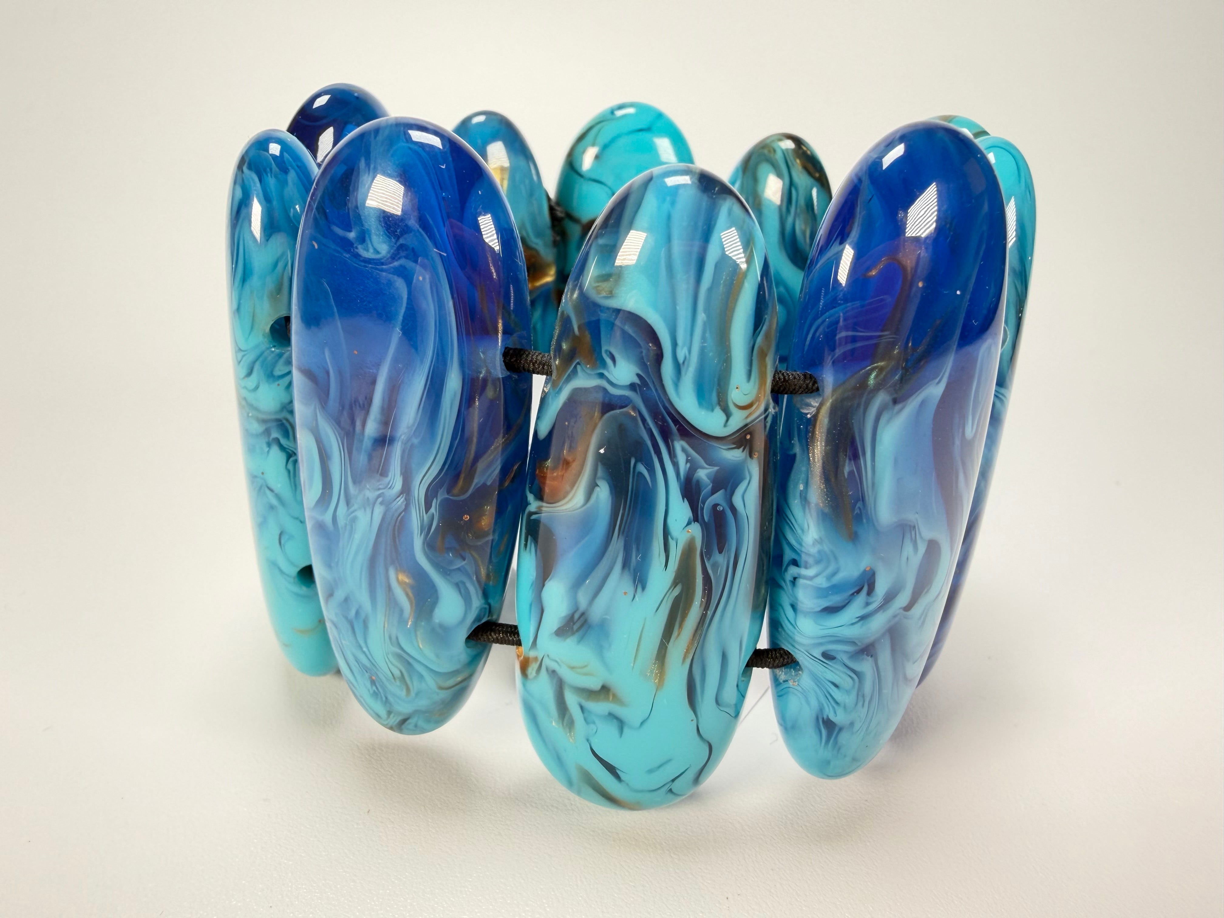Sobral - Noite Estrelada "Leaf" Elasticated Resin Bracelet ( 005520 )