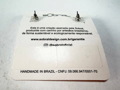 Sobral - Past Present "Pequeno Diamante" Resin Earrings ( 003600 )