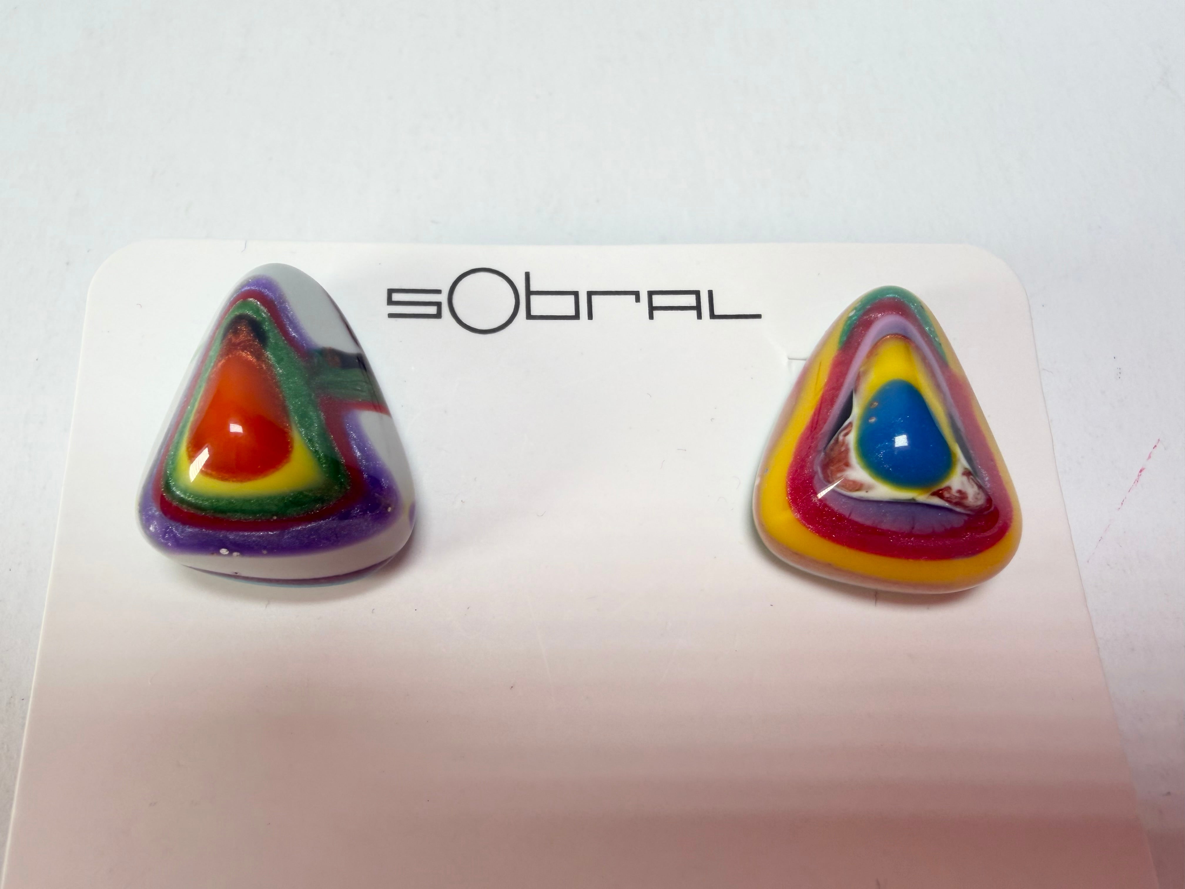 Sobral - Multi-Colour "Nina" K Resin Earrings ( 003610 )