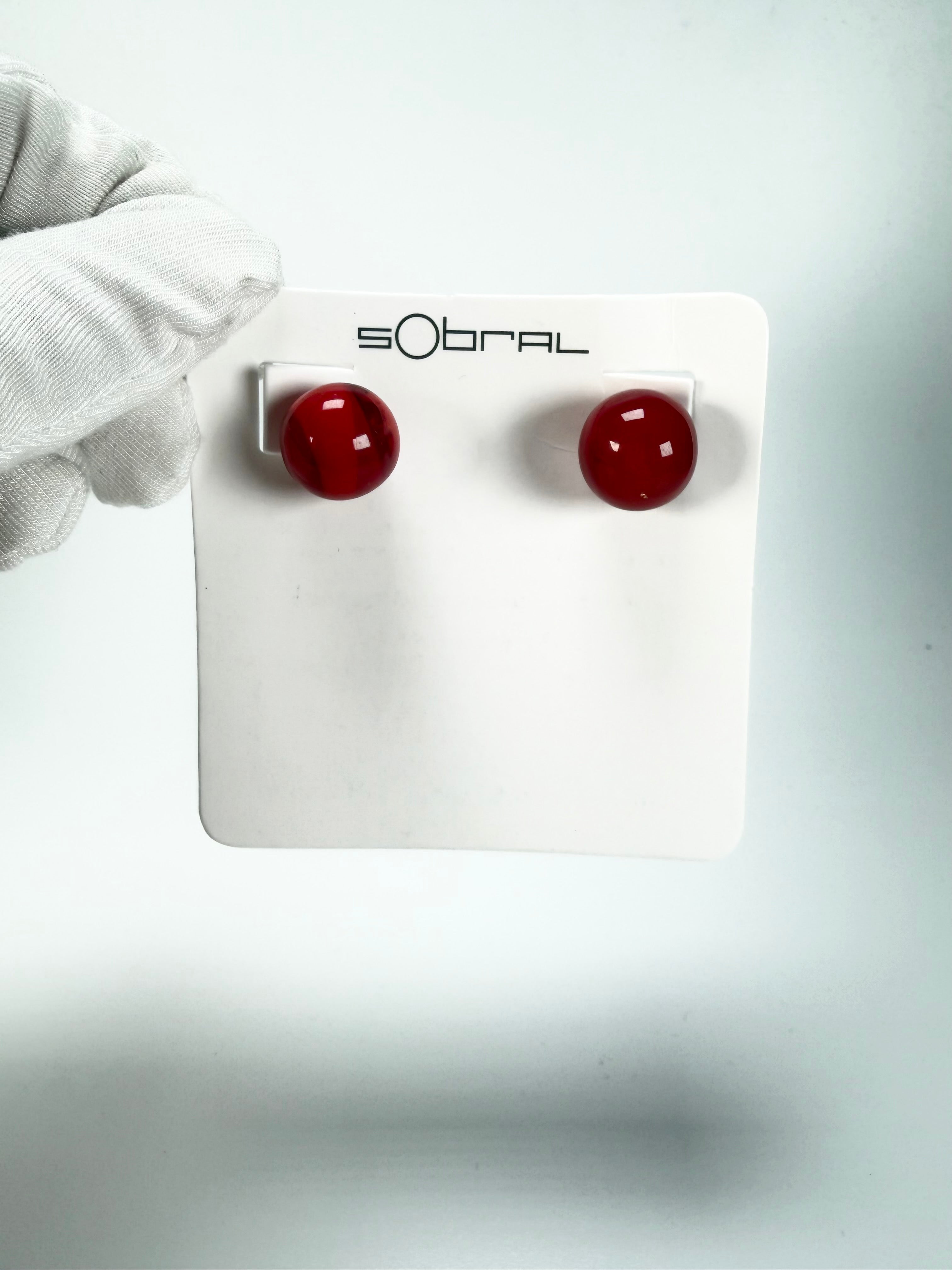 Sobral - Planets "Orbitalis" Marte Resin Earrings ( 005456 )