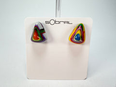 Sobral - Multi-Colour "Nina" K Resin Earrings ( 003610 )