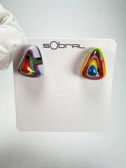 Sobral - Multi-Colour "Nina" K Resin Earrings ( 003610 )