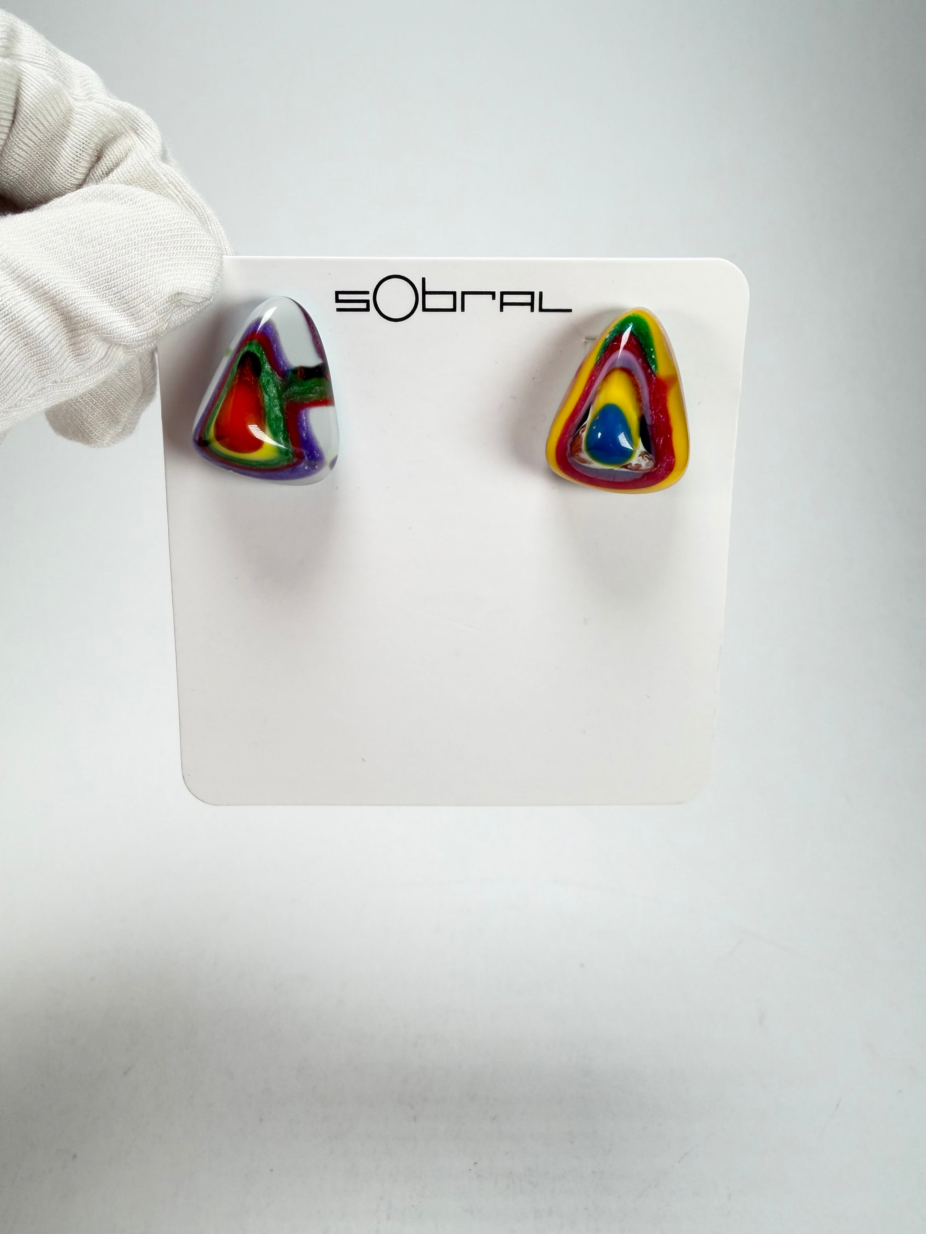 Sobral - Multi-Colour "Nina" K Resin Earrings ( 003610 )