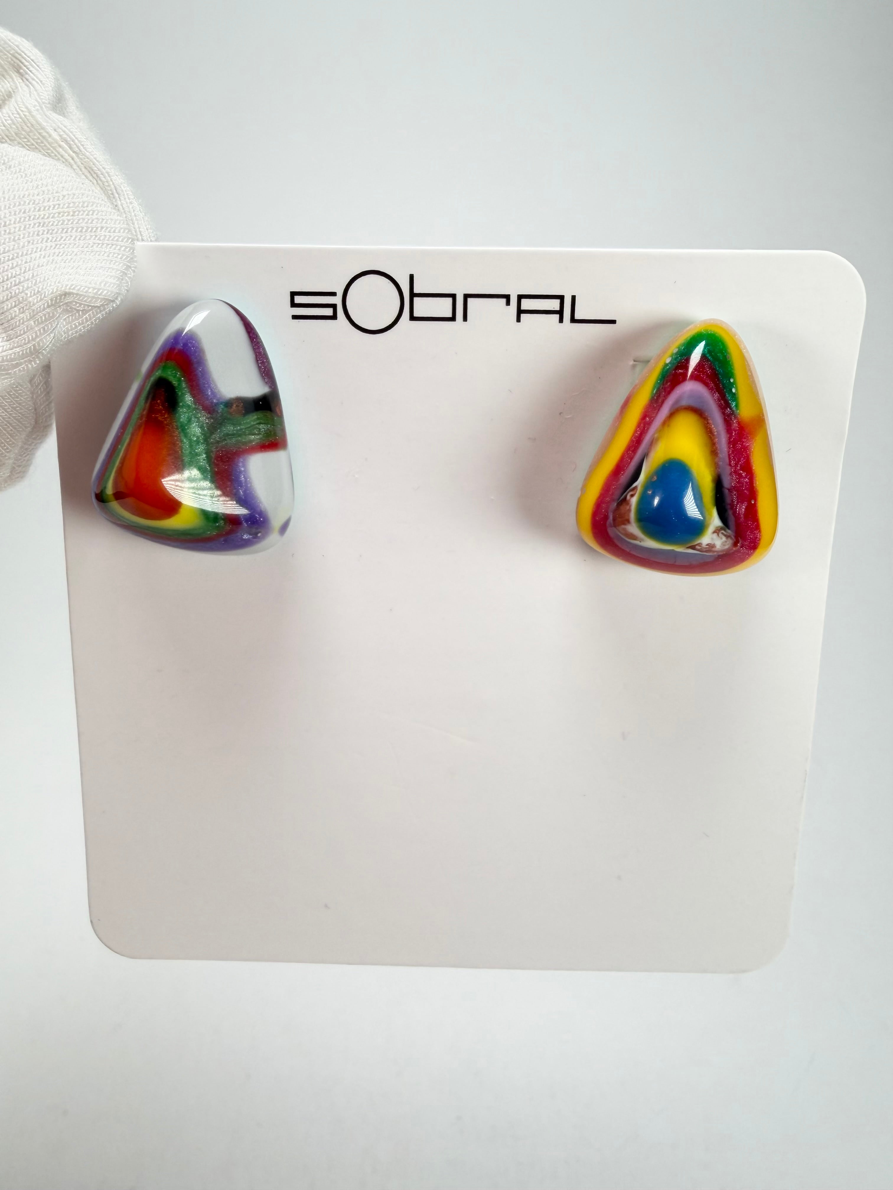 Sobral - Multi-Colour "Nina" K Resin Earrings ( 003610 )