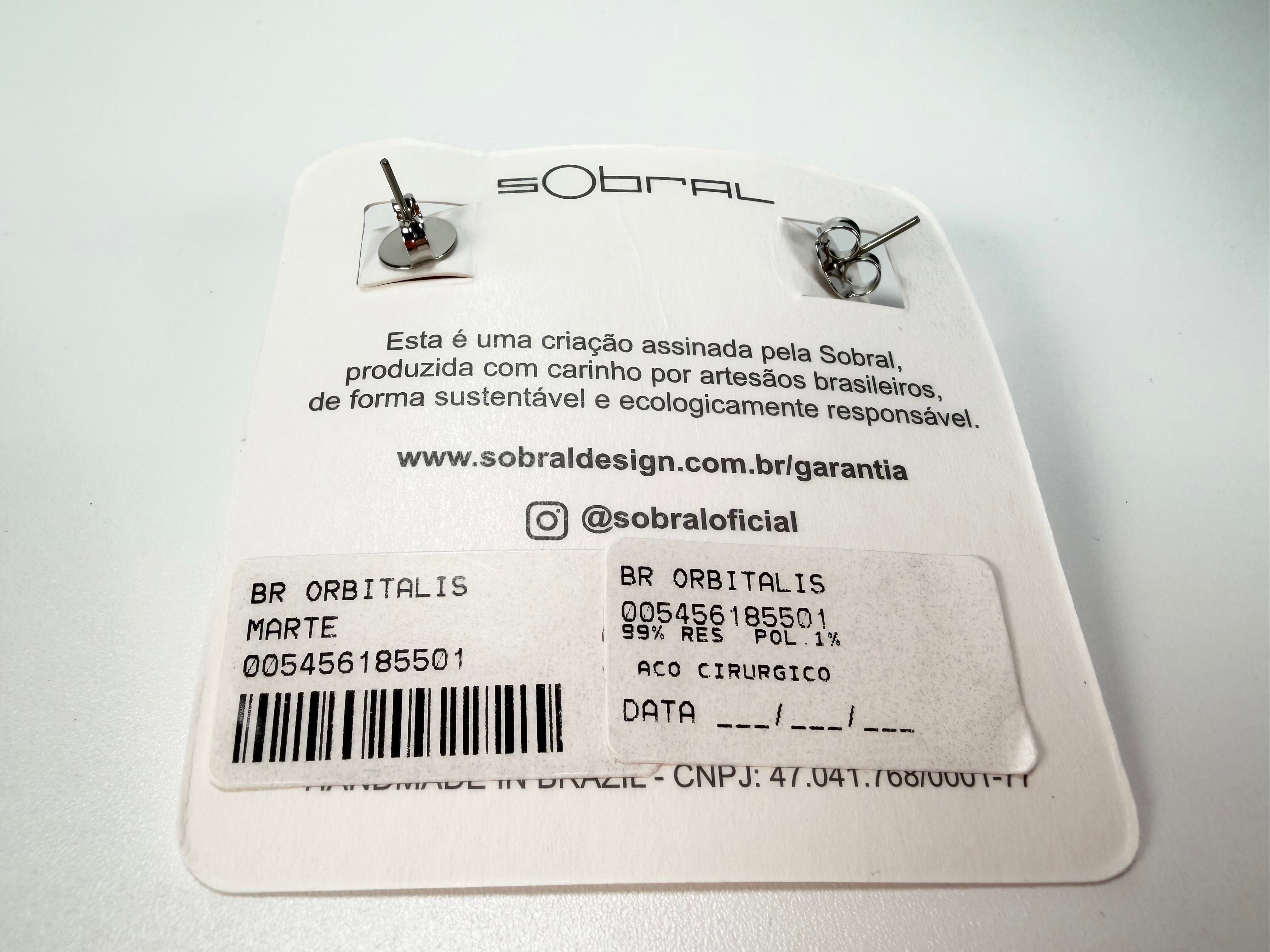Sobral - Planets "Orbitalis" Marte Resin Earrings ( 005456 )