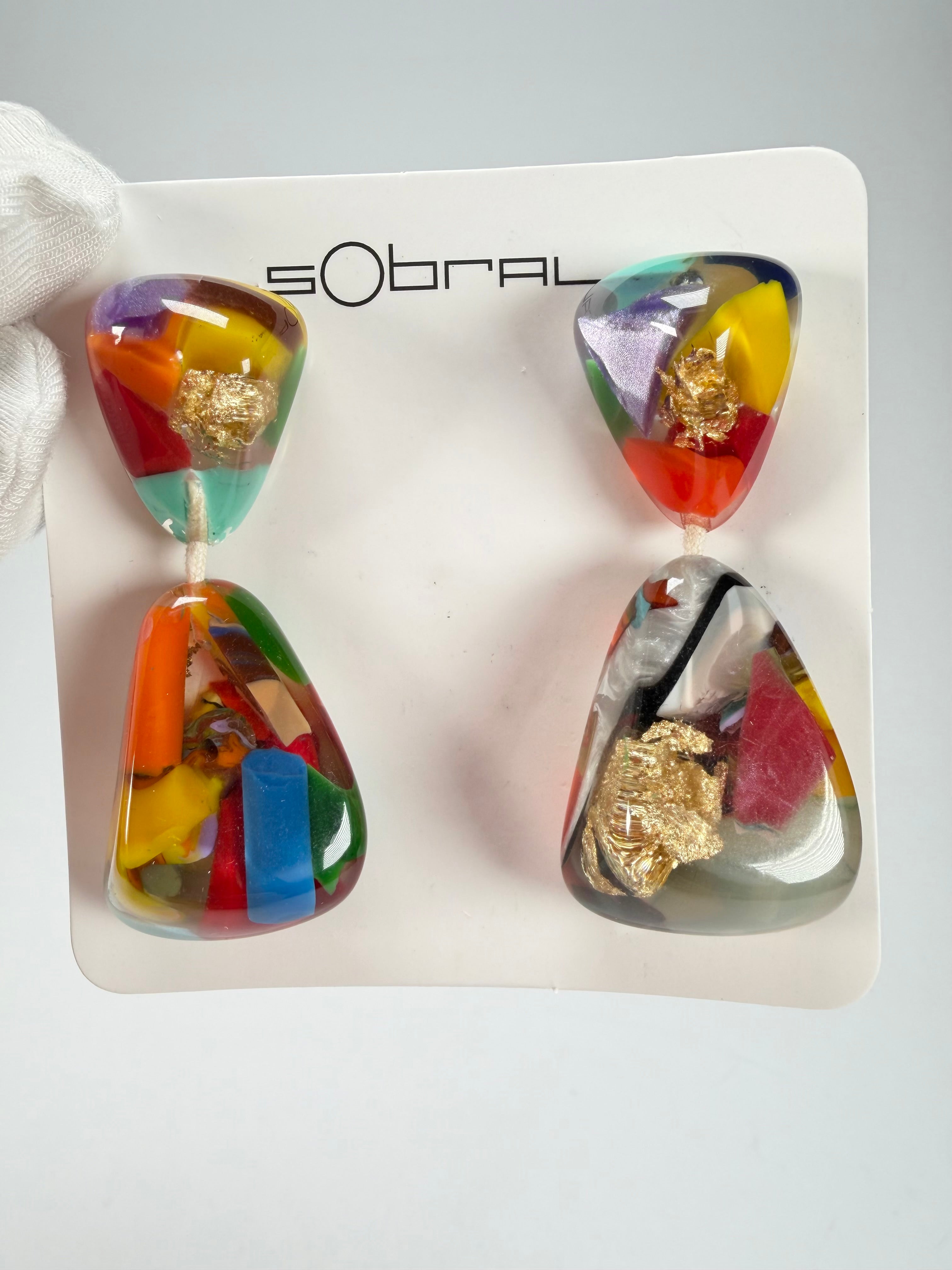 Sobral - Past Present "Duplo Sentido" Resin Earrings ( 003601 )