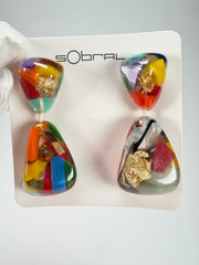 Sobral - Past Present "Duplo Sentido" Resin Earrings ( 003601 )