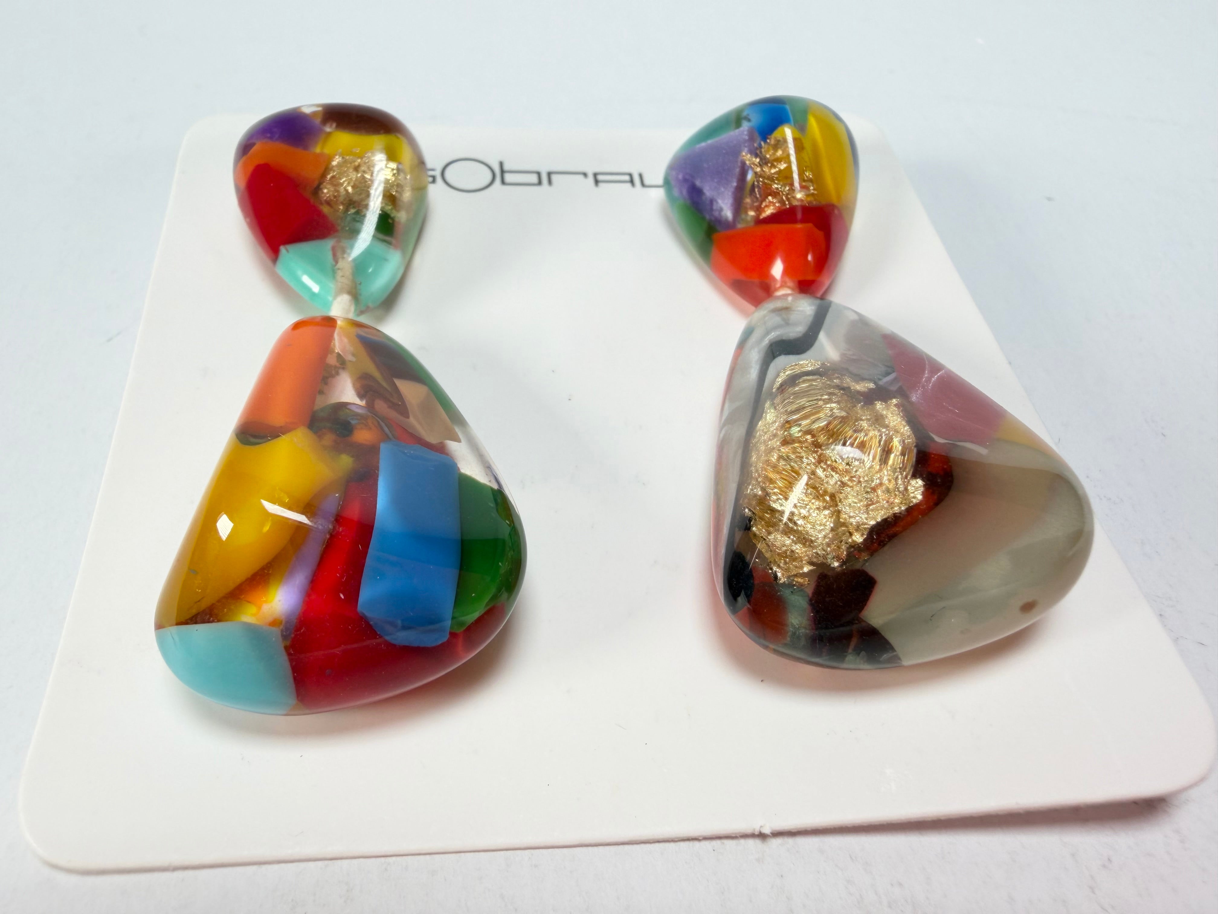 Sobral - Past Present "Duplo Sentido" Resin Earrings ( 003601 )
