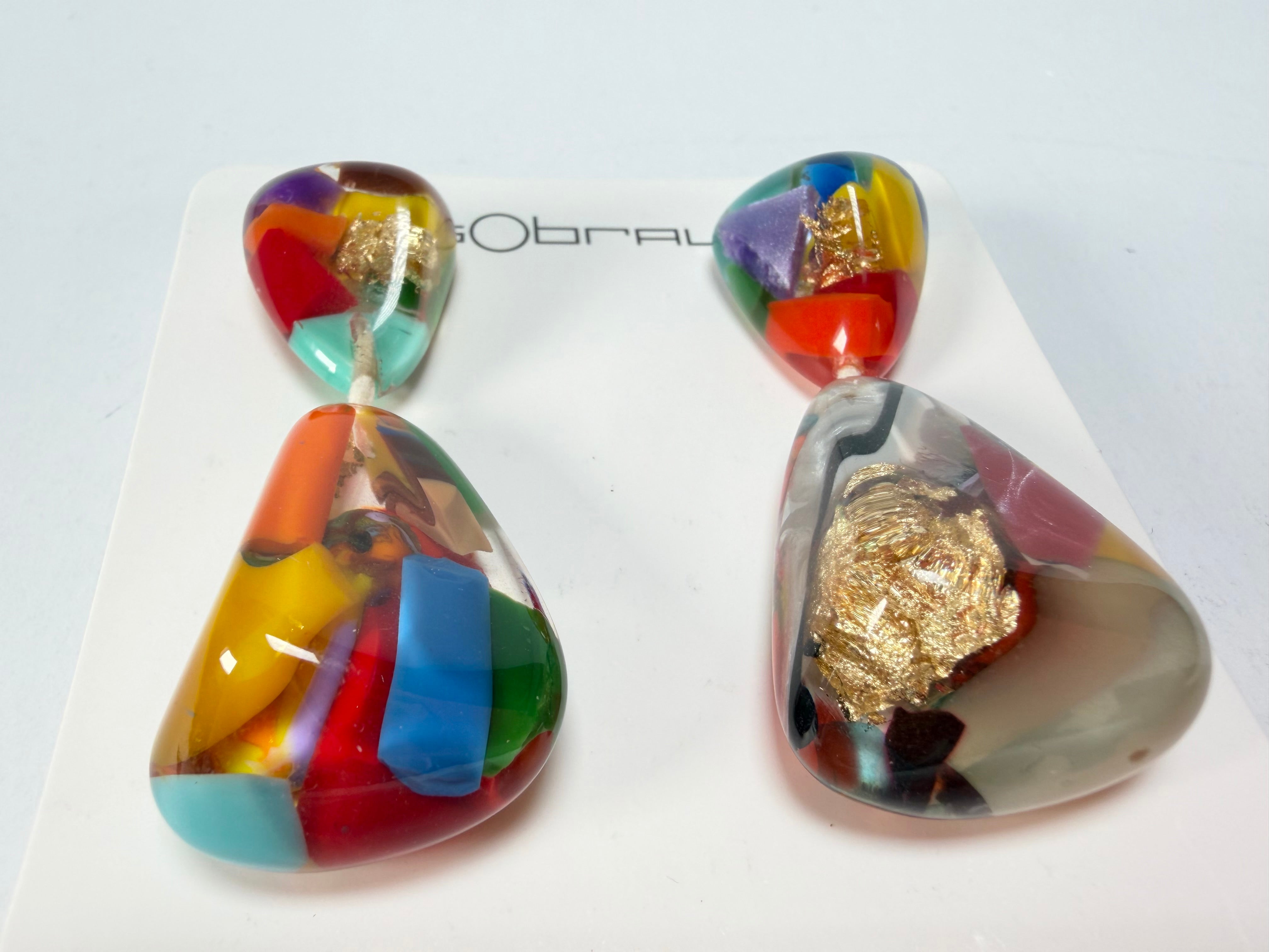 Sobral - Past Present "Duplo Sentido" Resin Earrings ( 003601 )