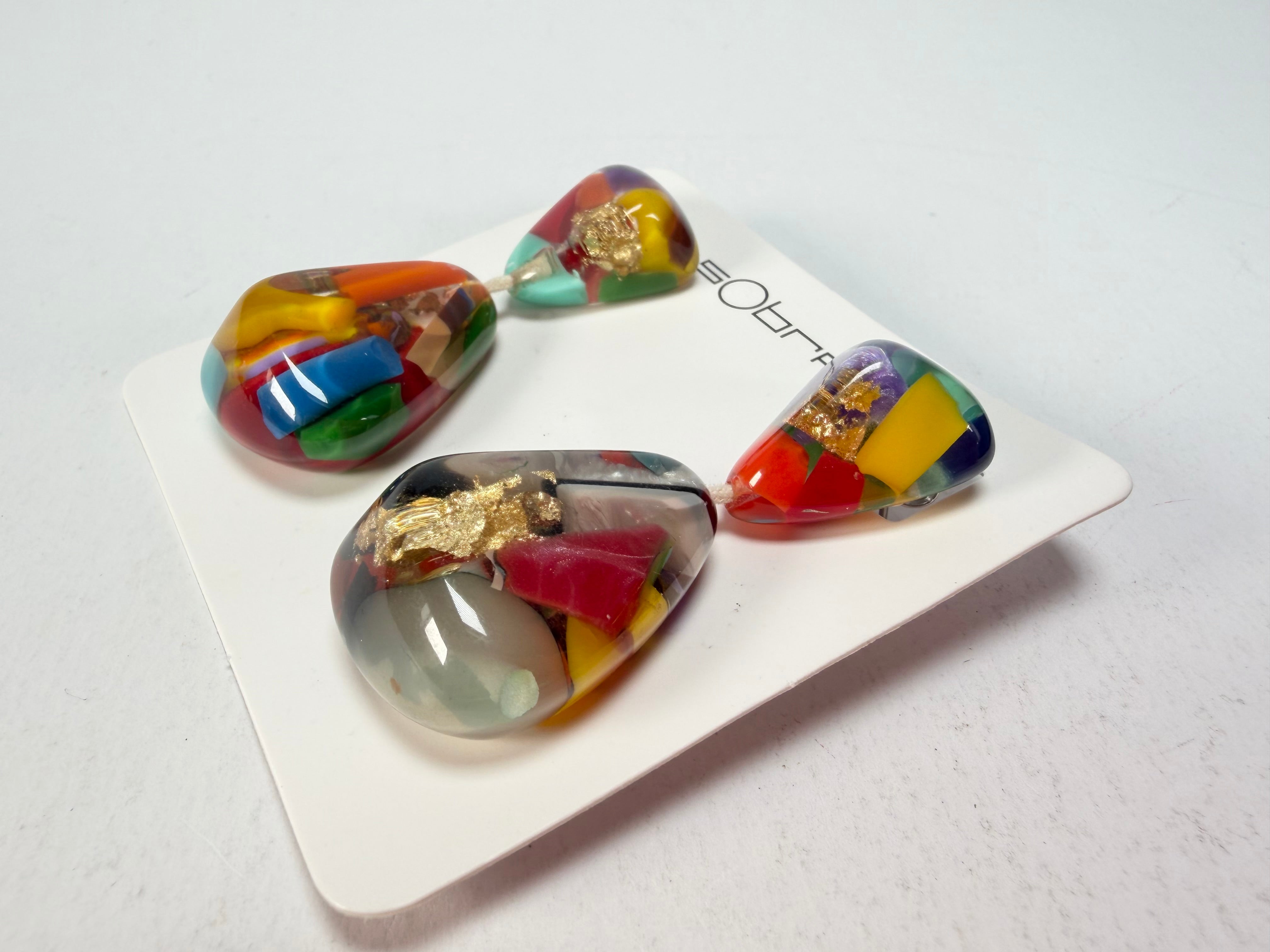 Sobral - Past Present "Duplo Sentido" Resin Earrings ( 003601 )