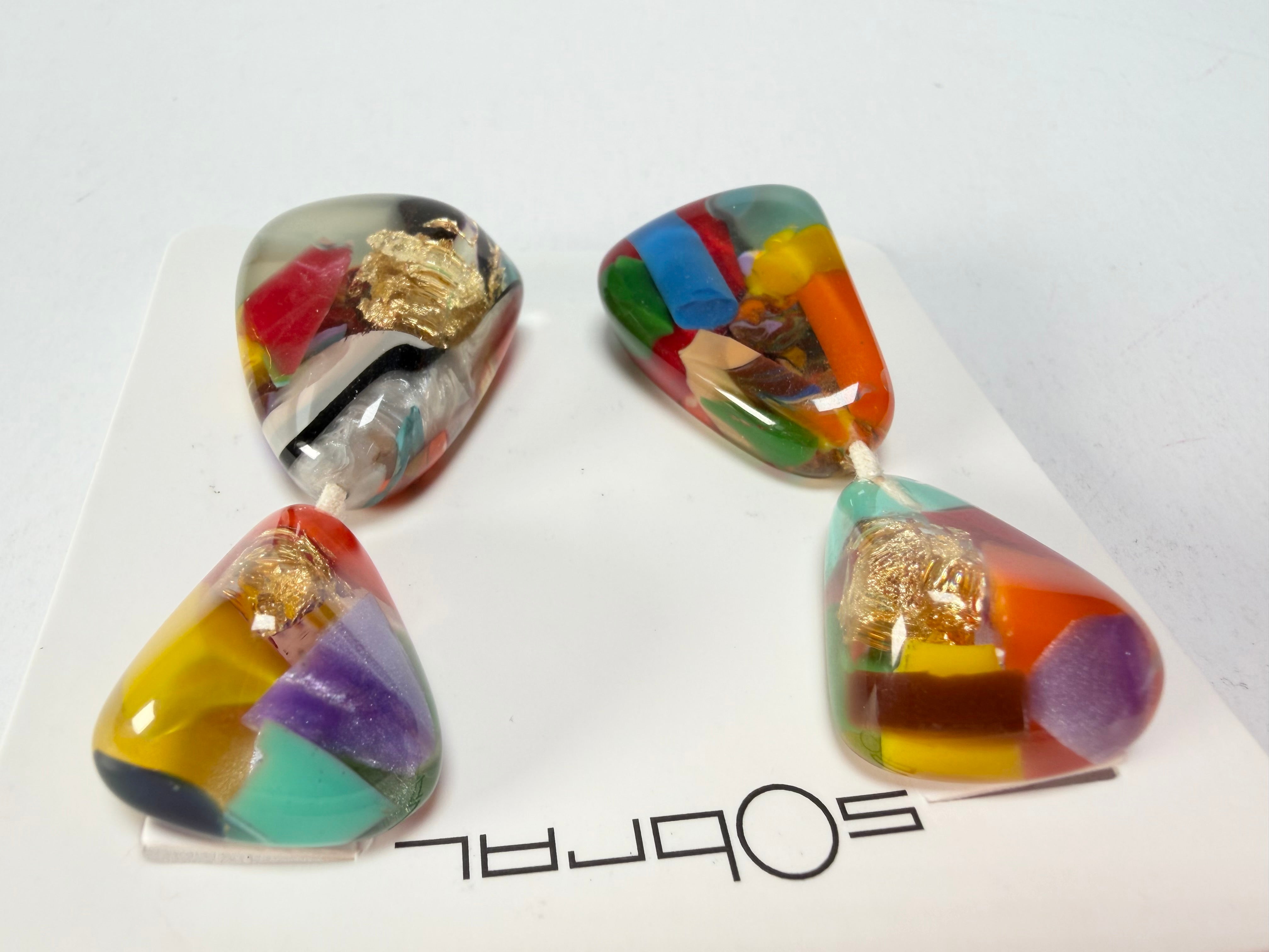 Sobral - Past Present "Duplo Sentido" Resin Earrings ( 003601 )