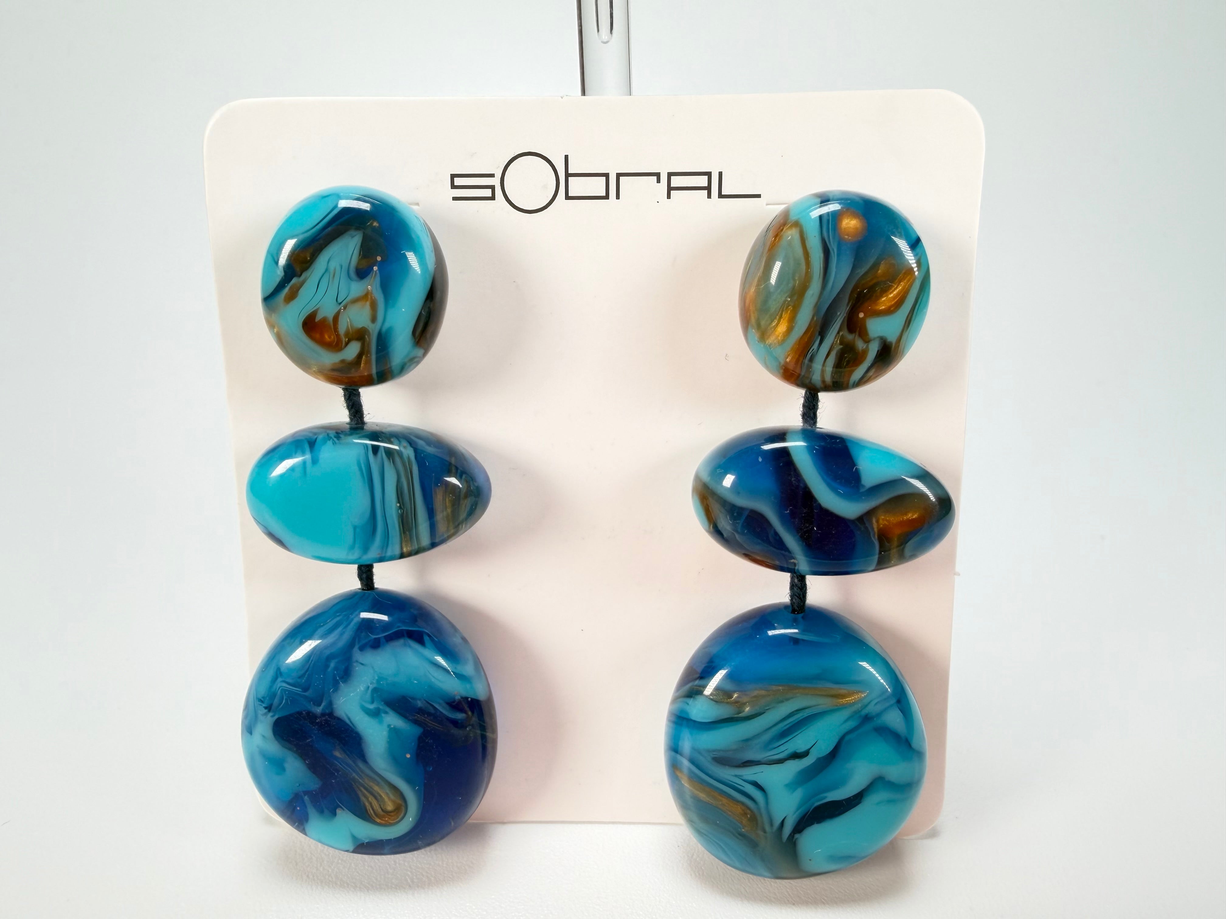 Sobral - Noite Estrelada "Arles" Resin Earrings ( 005545 )