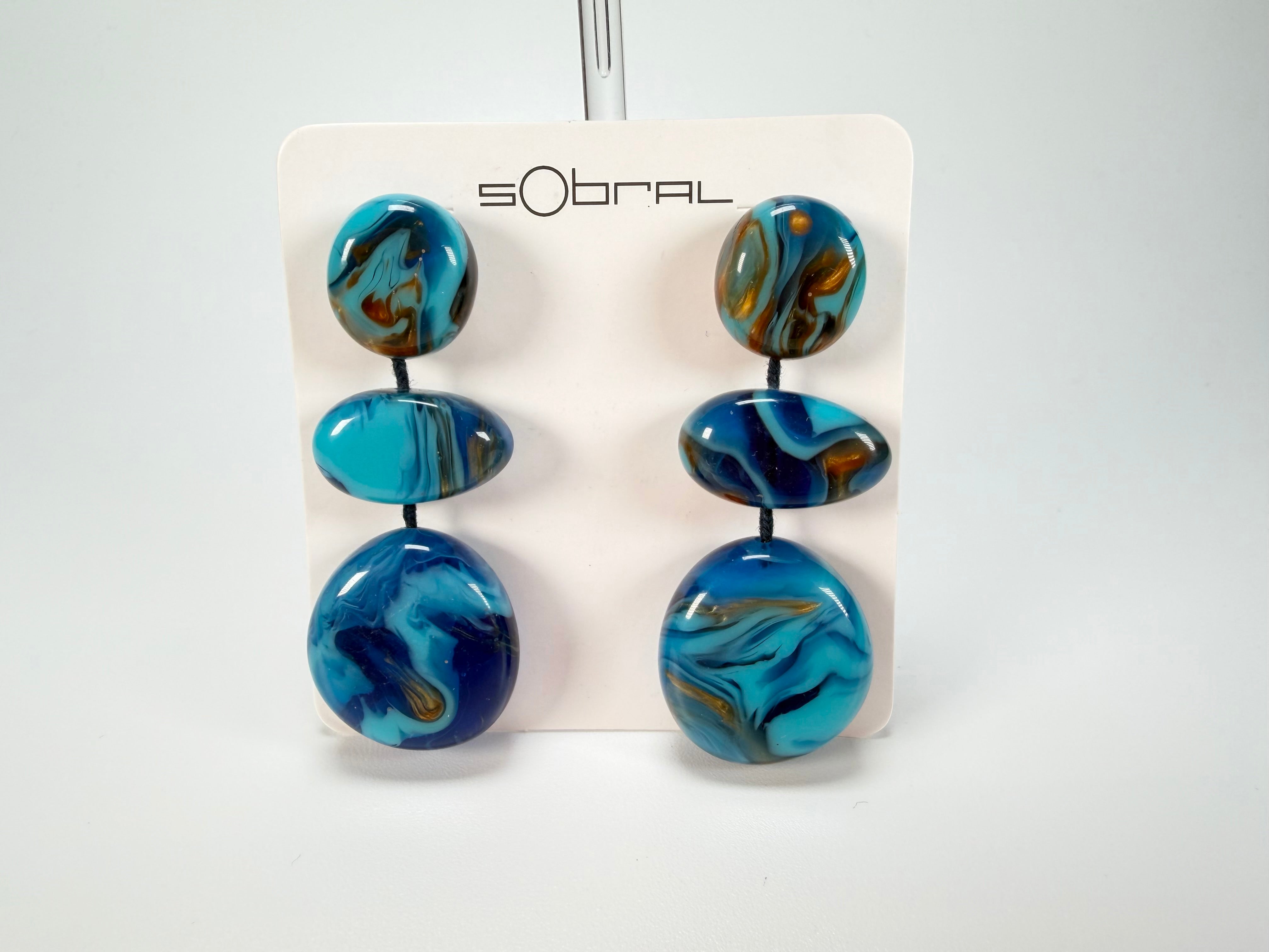 Sobral - Noite Estrelada "Arles" Resin Earrings ( 005545 )
