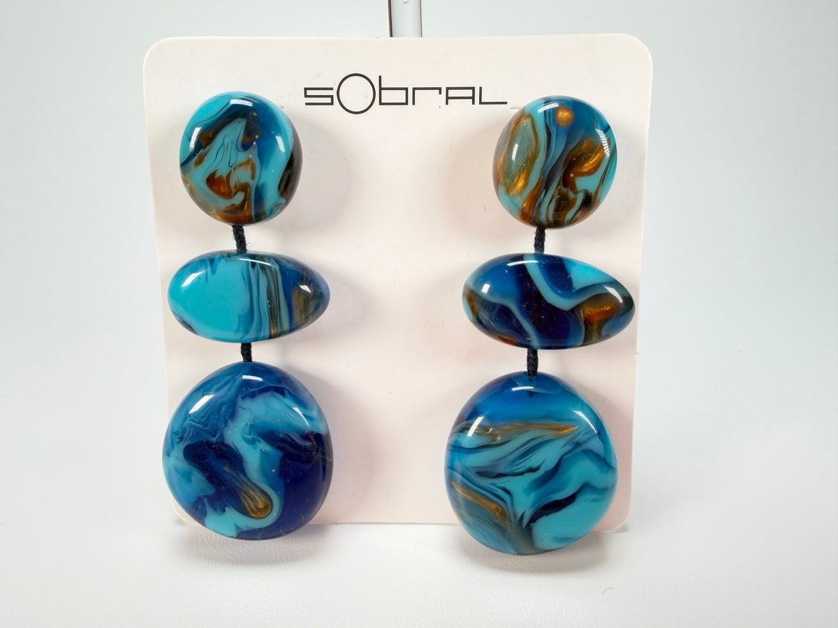 Sobral - Noite Estrelada "Arles" Resin Earrings ( 005545 )