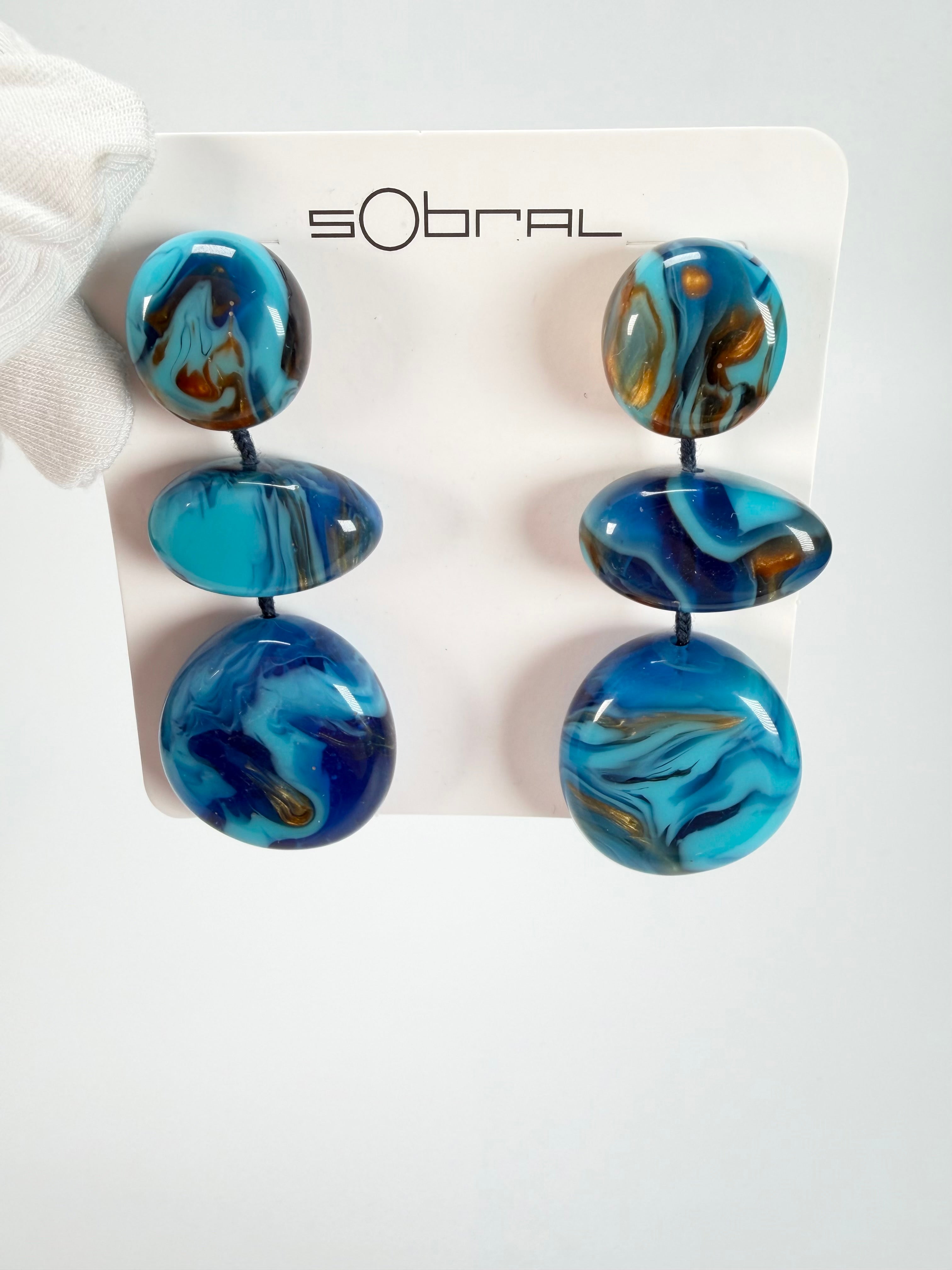 Sobral - Noite Estrelada "Arles" Resin Earrings ( 005545 )