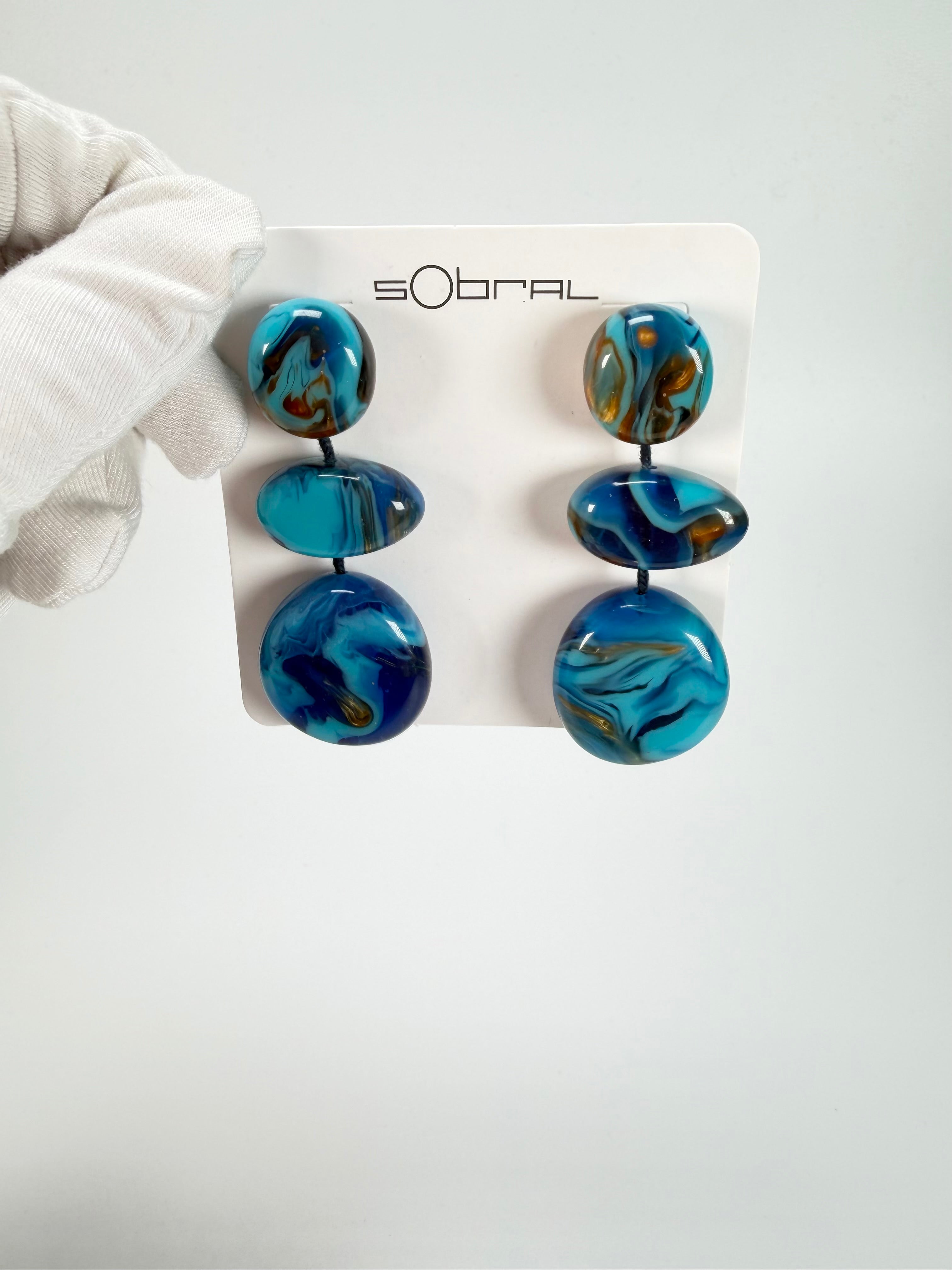 Sobral - Noite Estrelada "Arles" Resin Earrings ( 005545 )