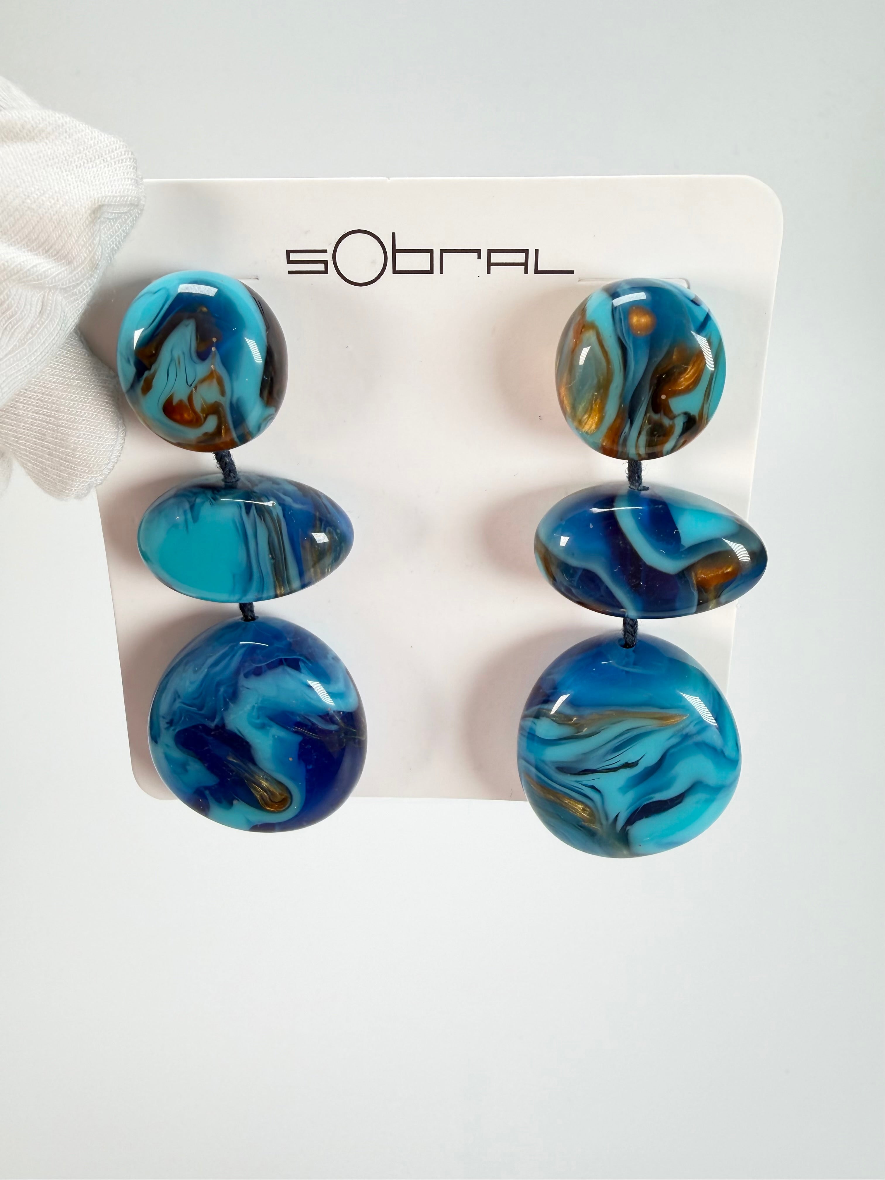 Sobral - Noite Estrelada "Arles" Resin Earrings ( 005545 )