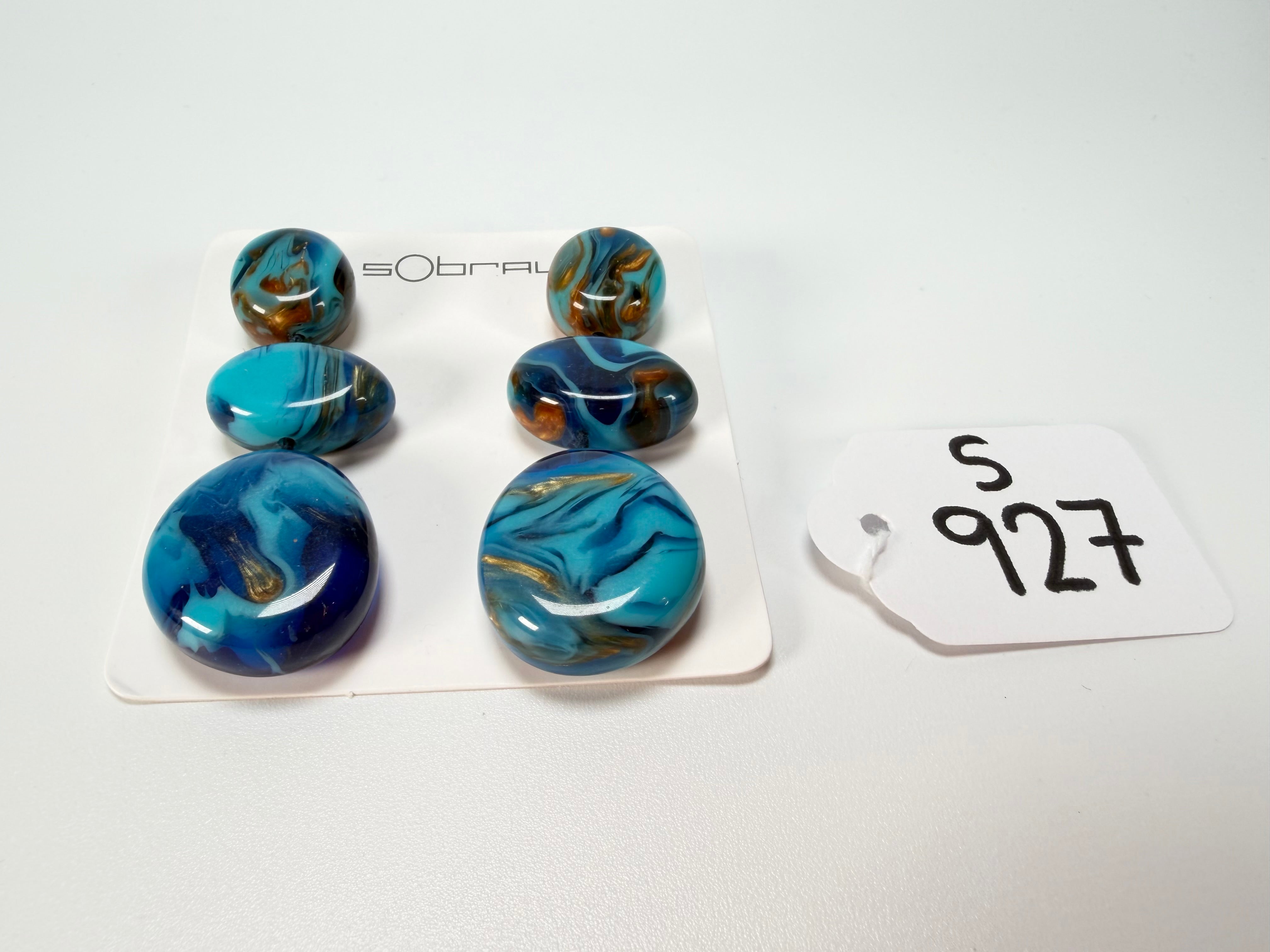 Sobral - Noite Estrelada "Arles" Resin Earrings ( 005545 )