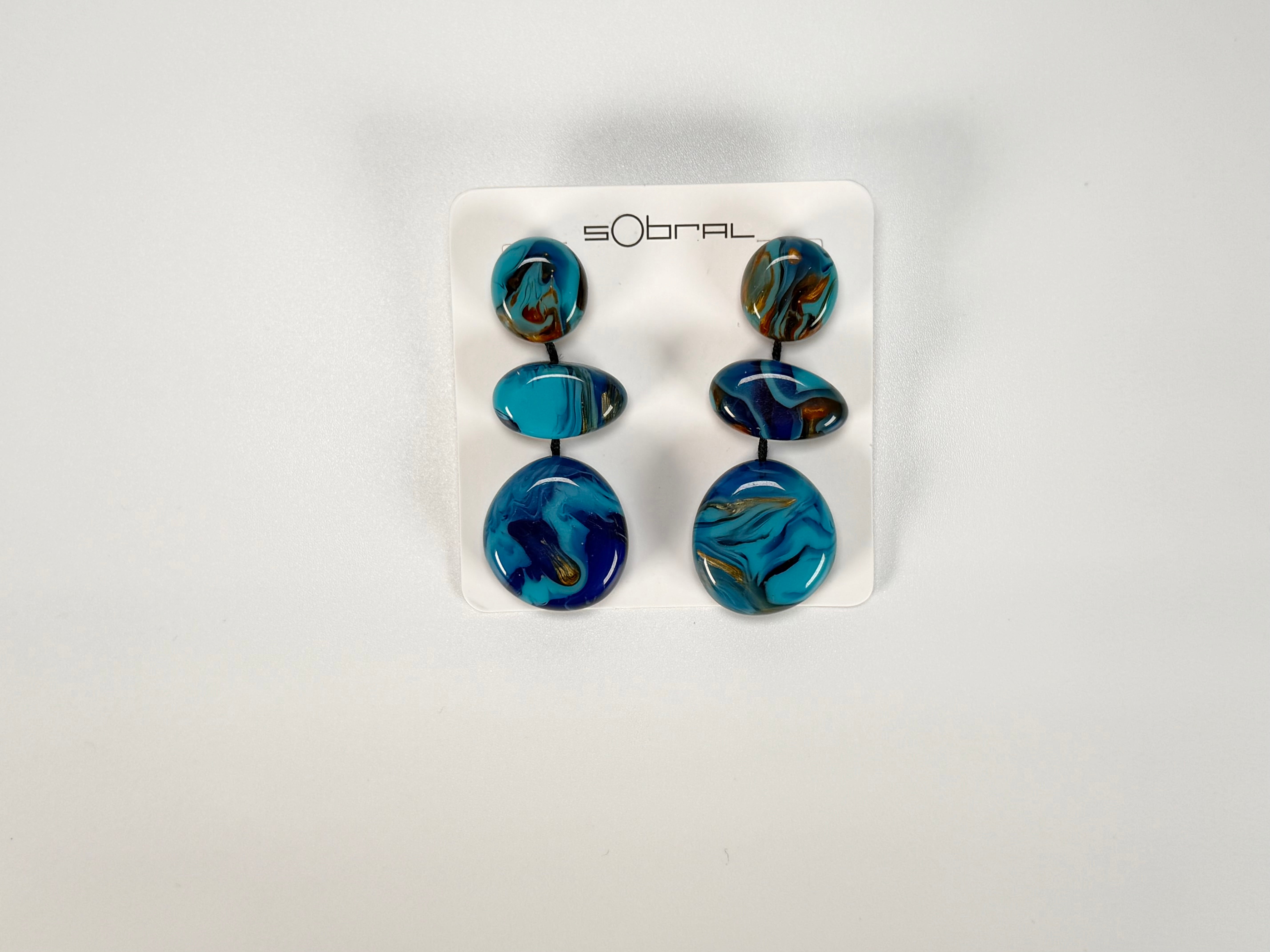 Sobral - Noite Estrelada "Arles" Resin Earrings ( 005545 )