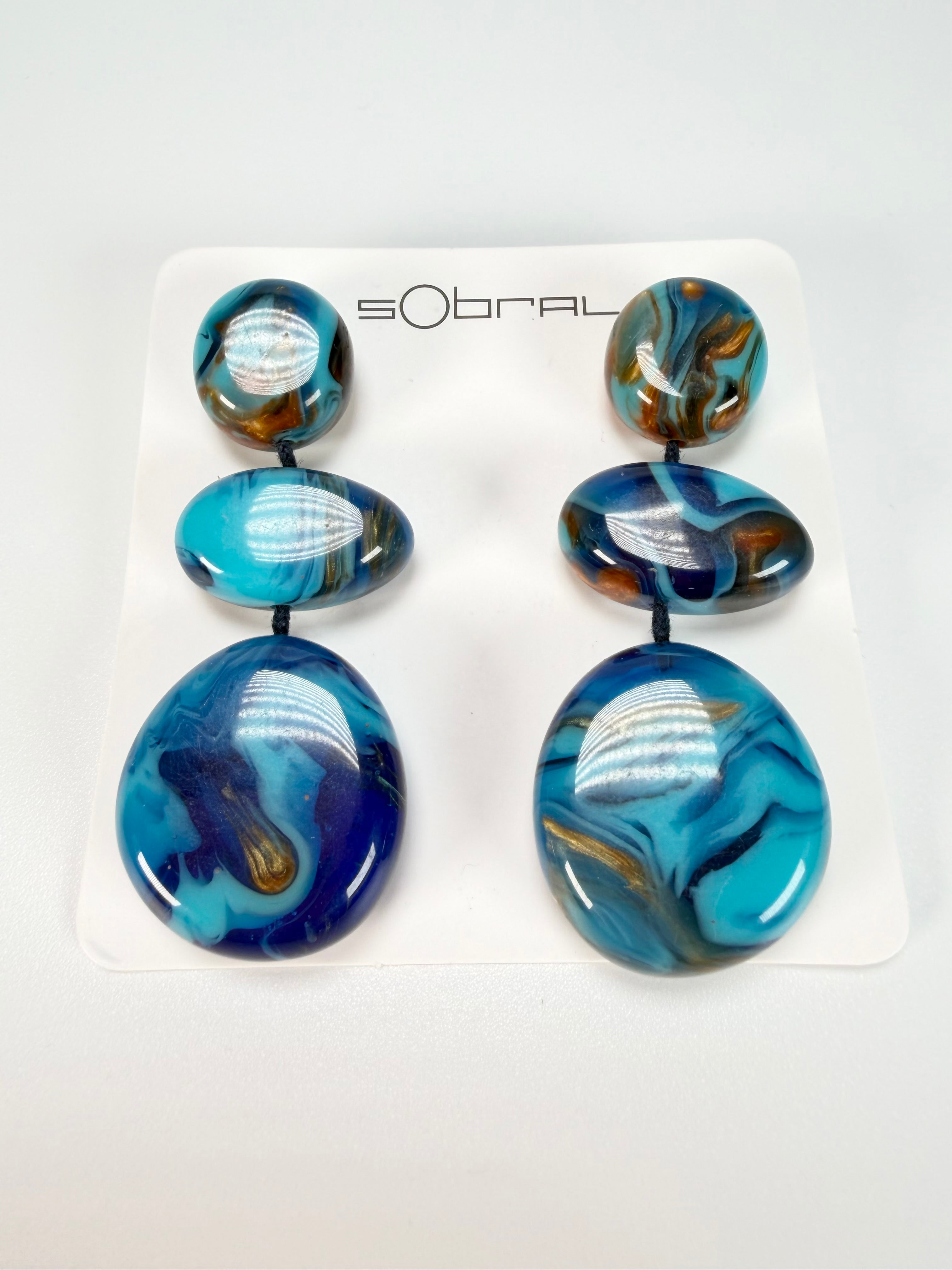 Sobral - Noite Estrelada "Arles" Resin Earrings ( 005545 )