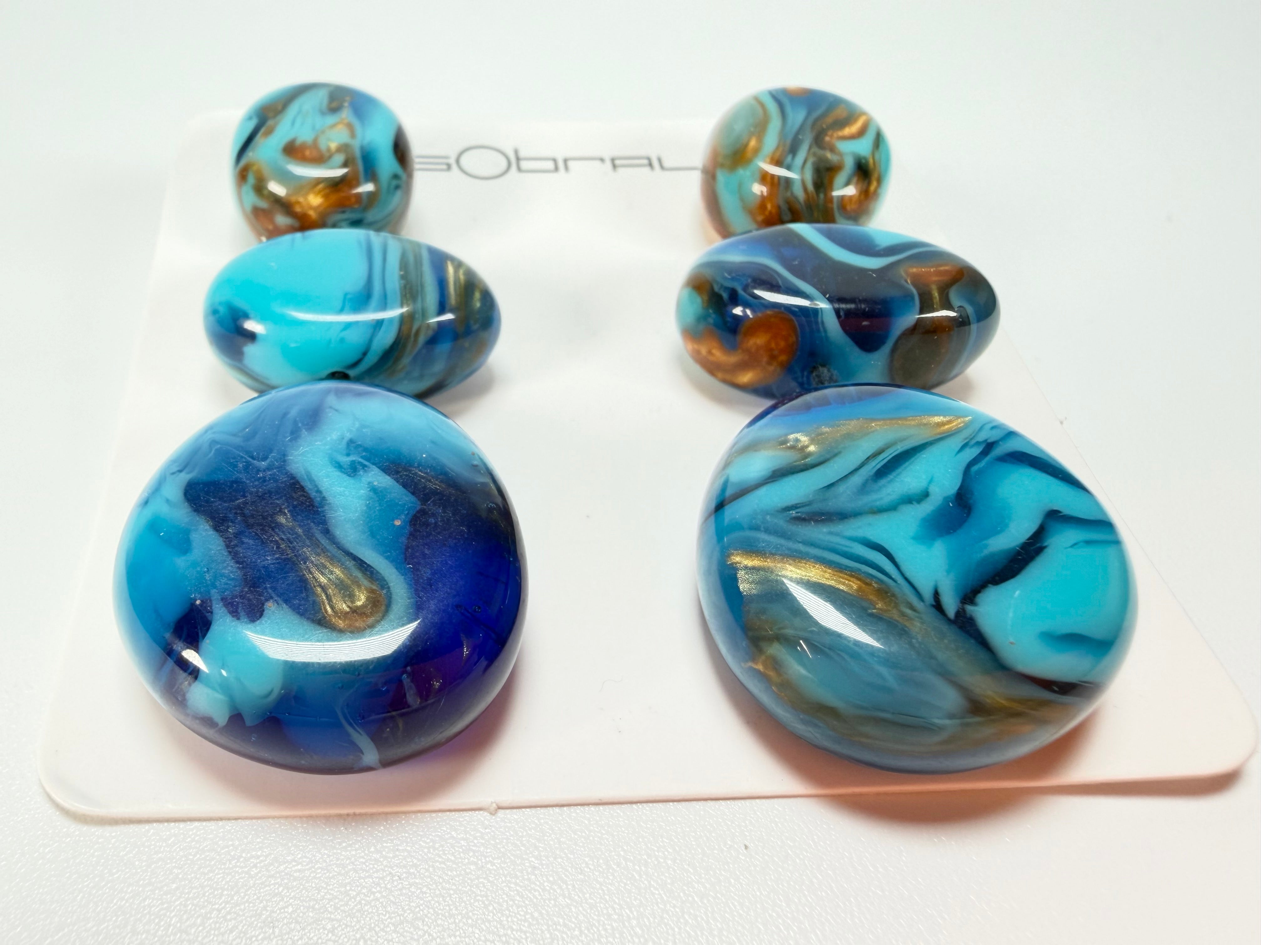 Sobral - Noite Estrelada "Arles" Resin Earrings ( 005545 )