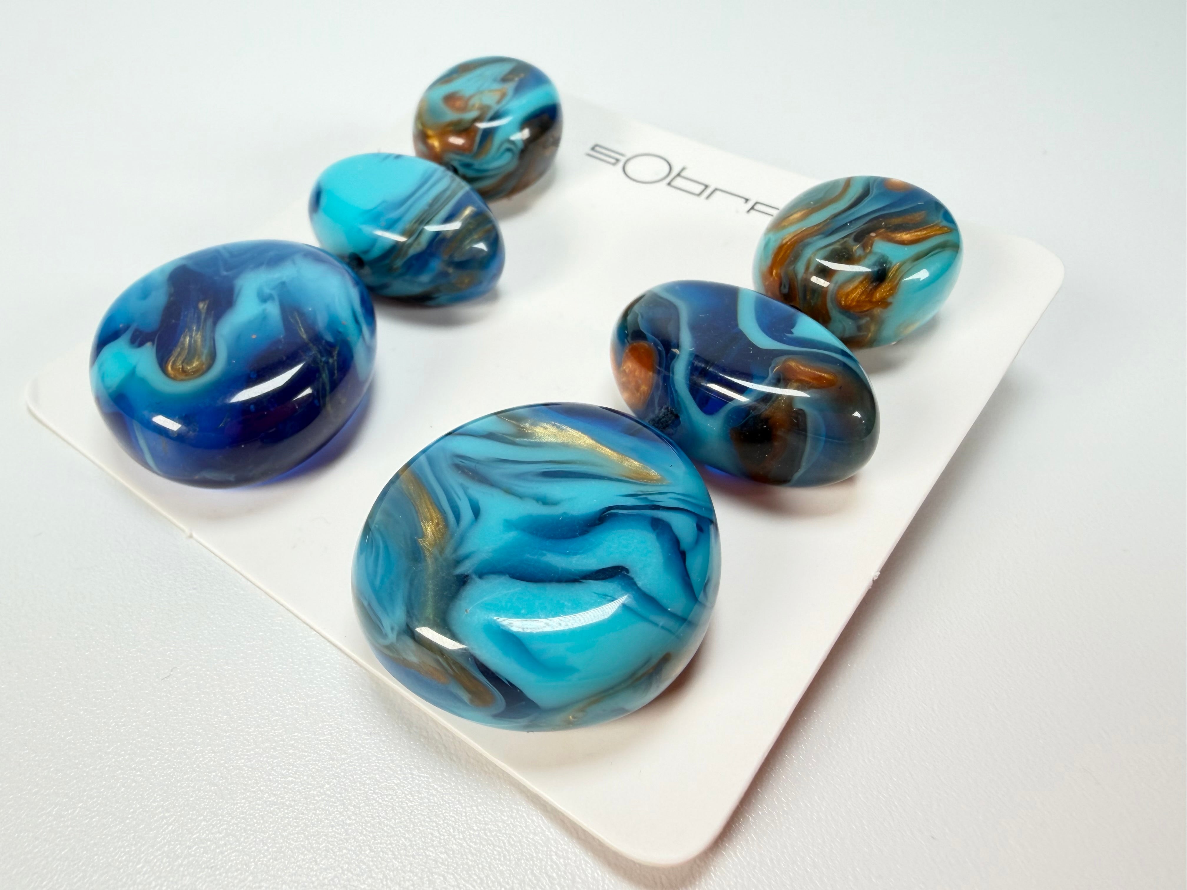 Sobral - Noite Estrelada "Arles" Resin Earrings ( 005545 )