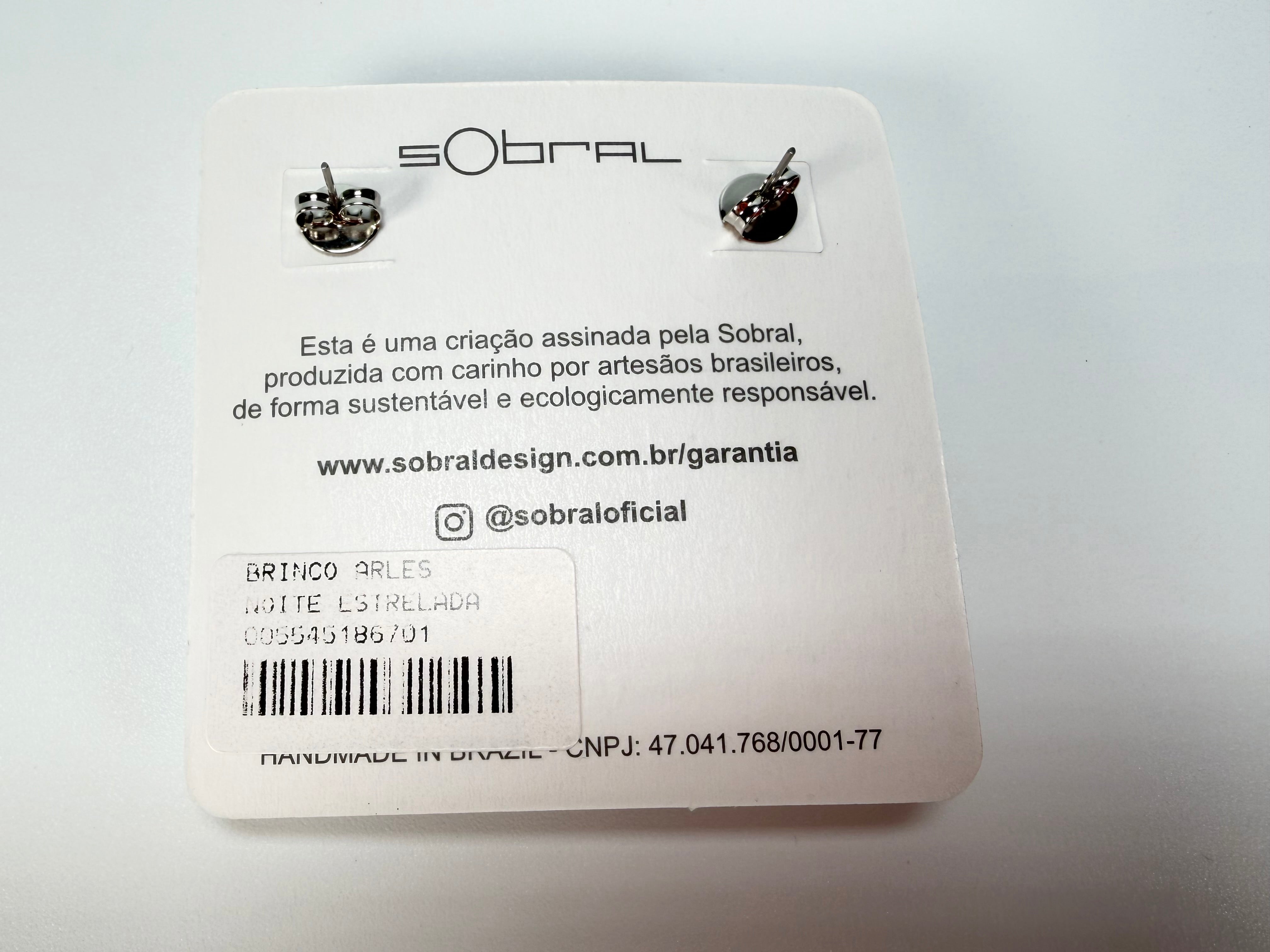 Sobral - Noite Estrelada "Arles" Resin Earrings ( 005545 )