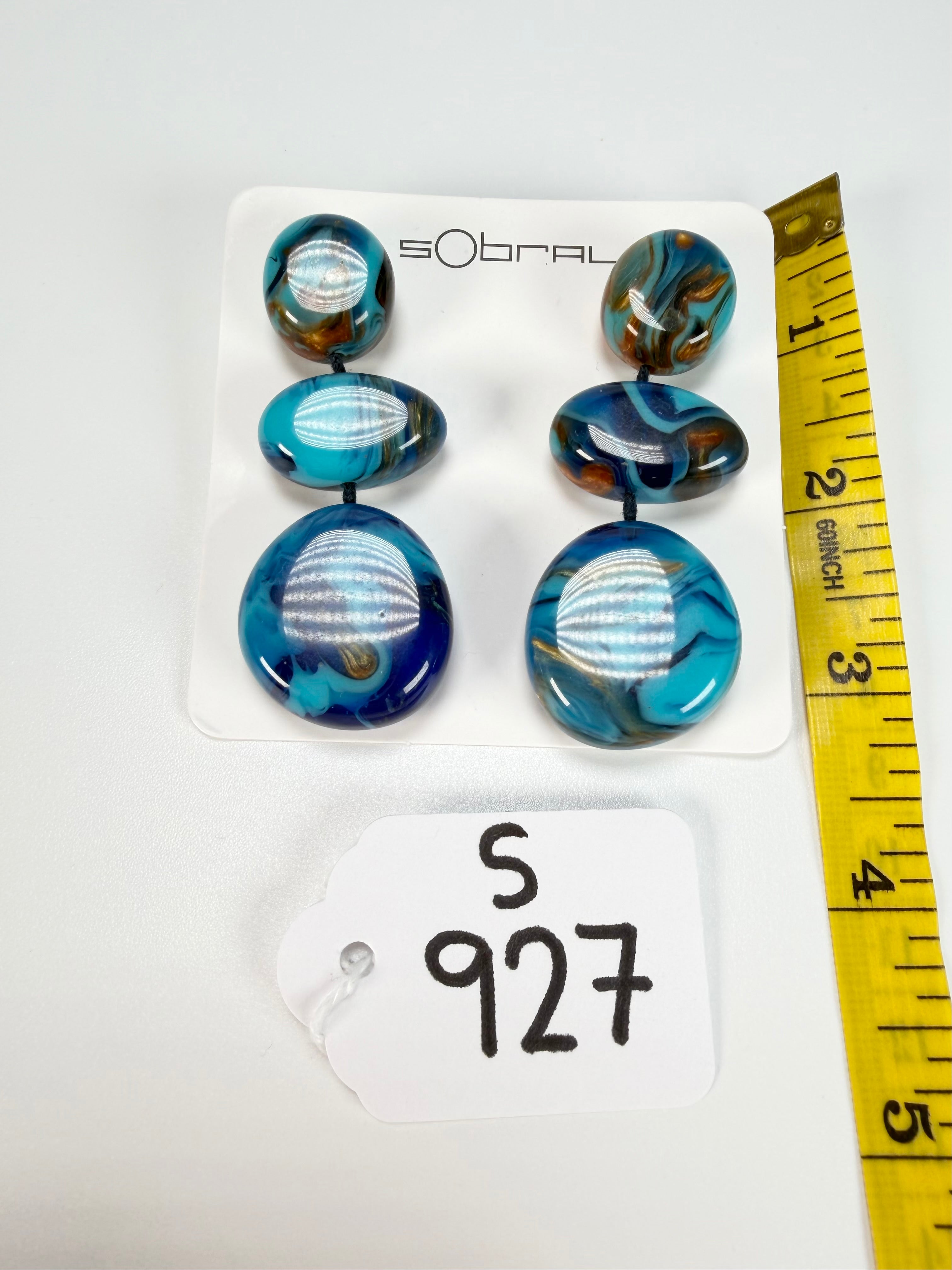 Sobral - Noite Estrelada "Arles" Resin Earrings ( 005545 )