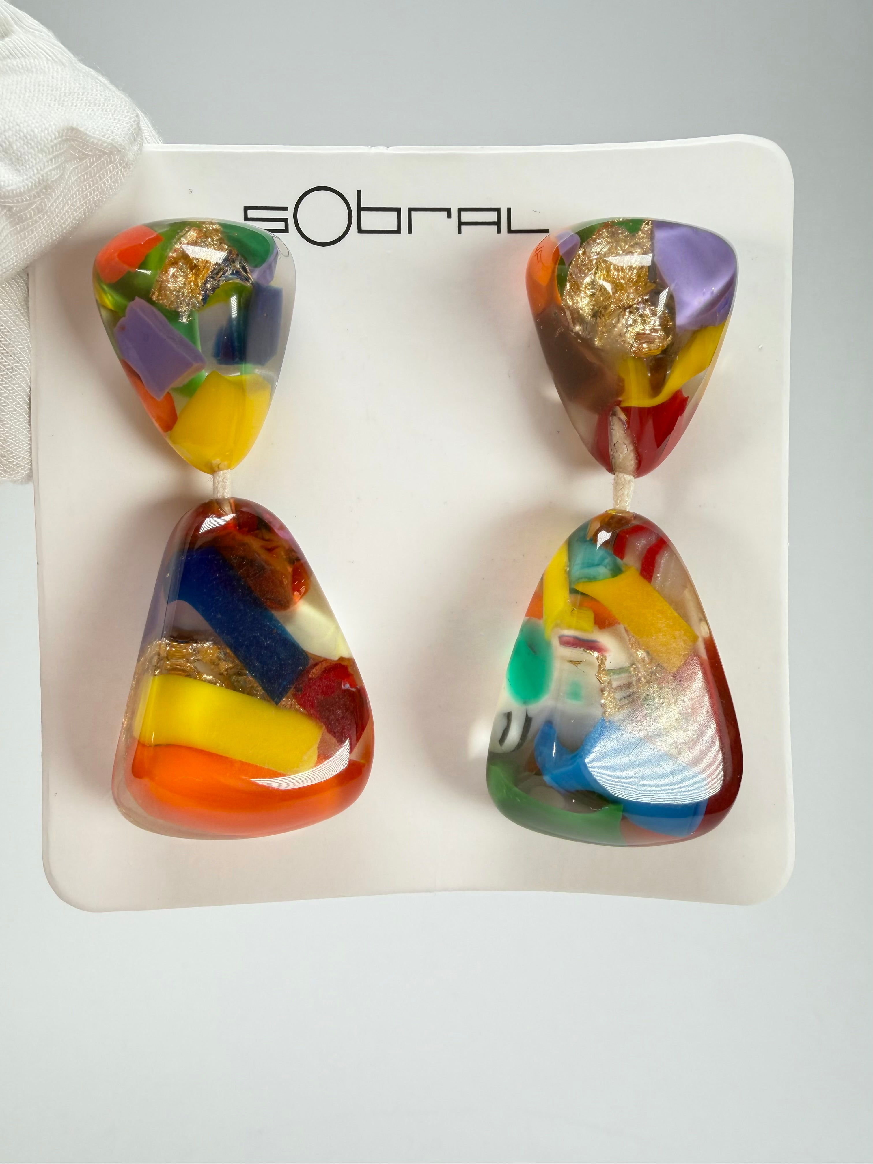 Sobral - Past Present "Duplo Sentido" Resin Earrings ( 003601 )