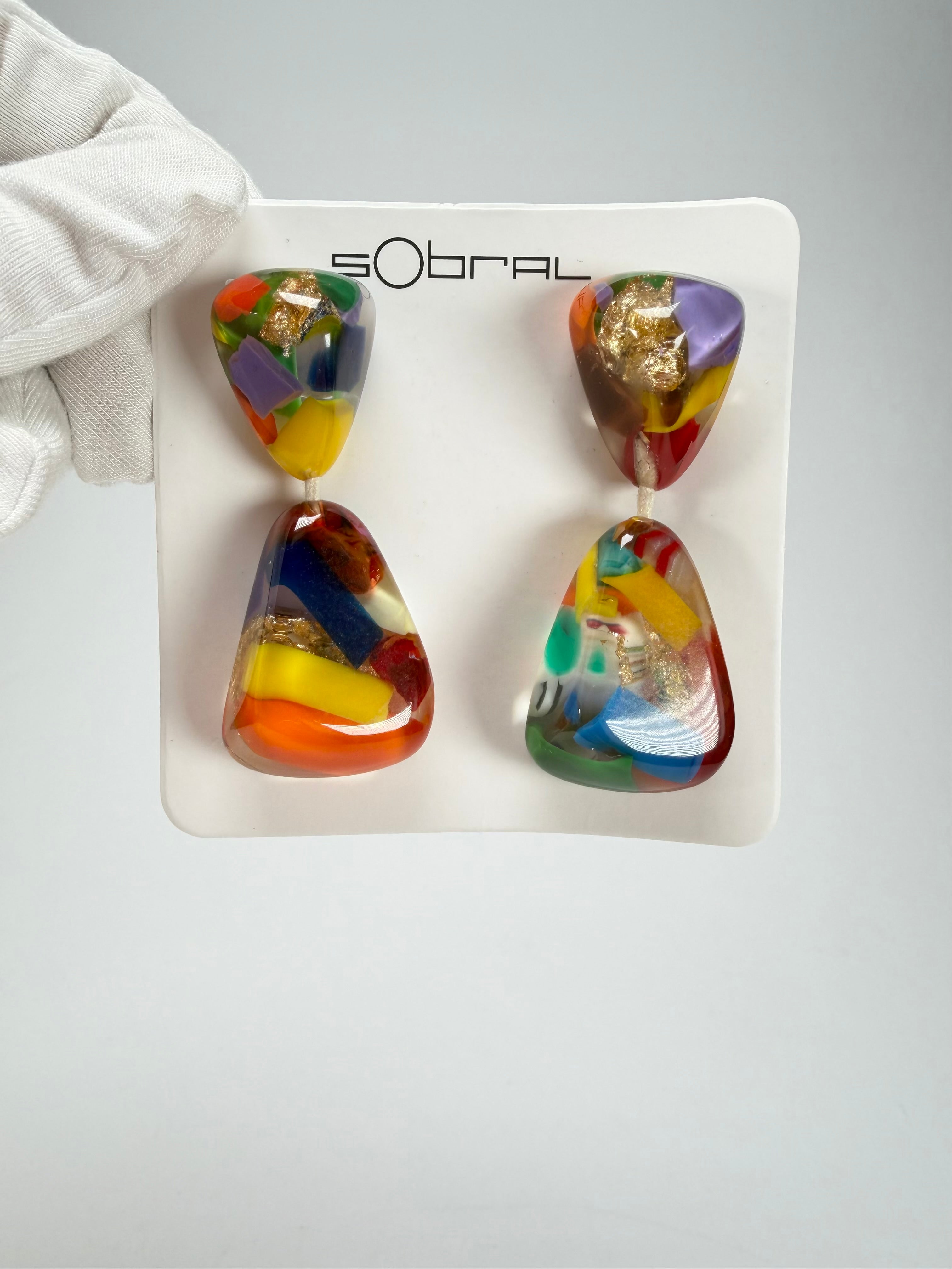 Sobral - Past Present "Duplo Sentido" Resin Earrings ( 003601 )