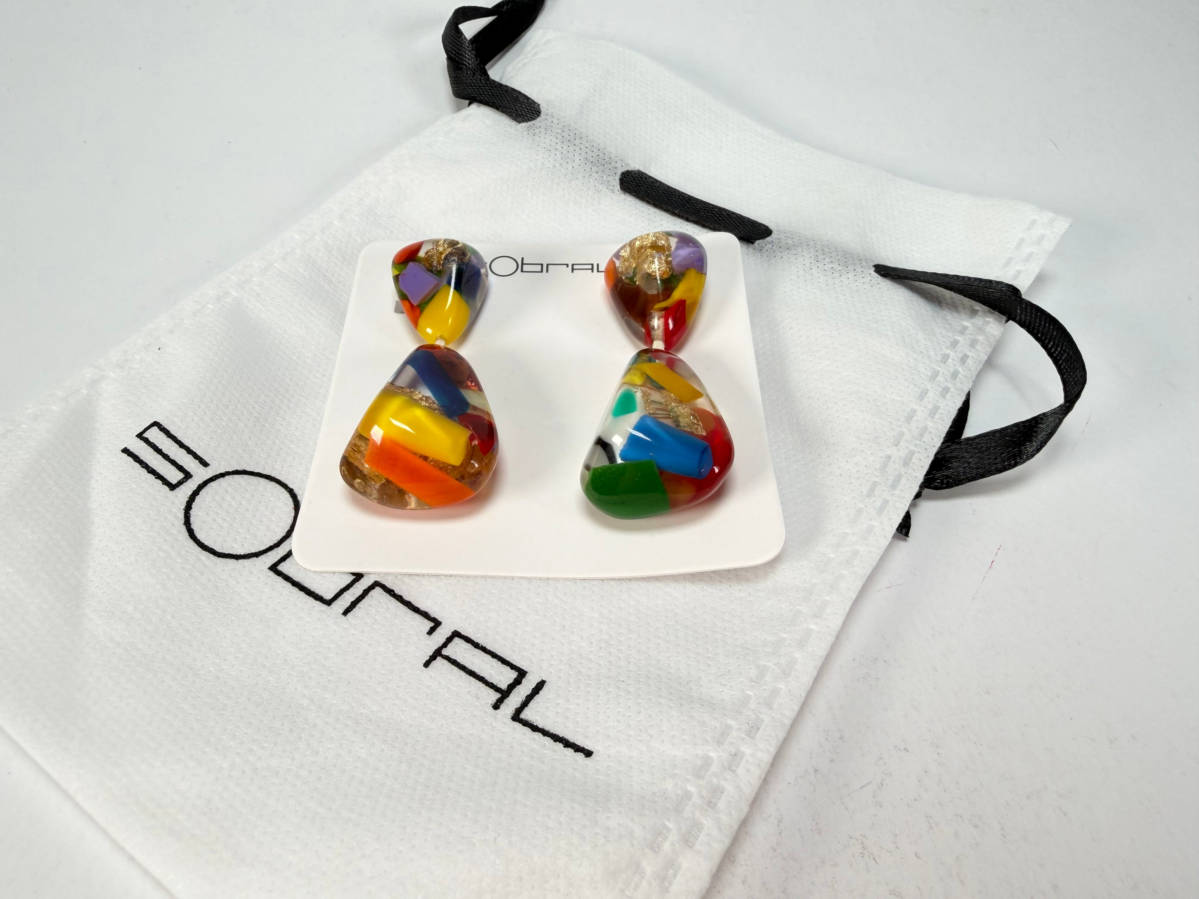 Sobral - Past Present "Duplo Sentido" Resin Earrings ( 003601 )