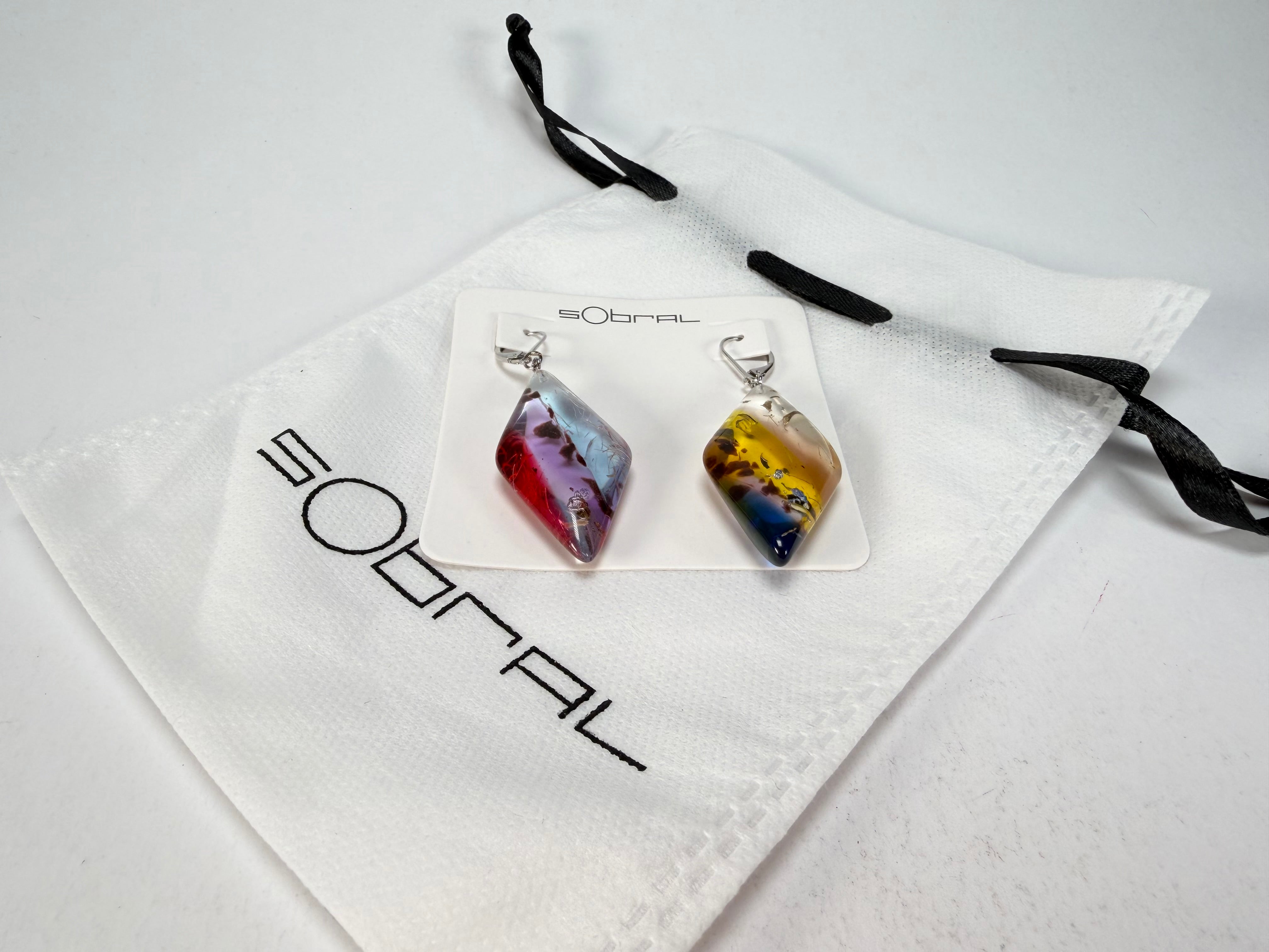 Sobral - Sobralita "Atelie" Studio Creation Resin Earrings ( 000000 )