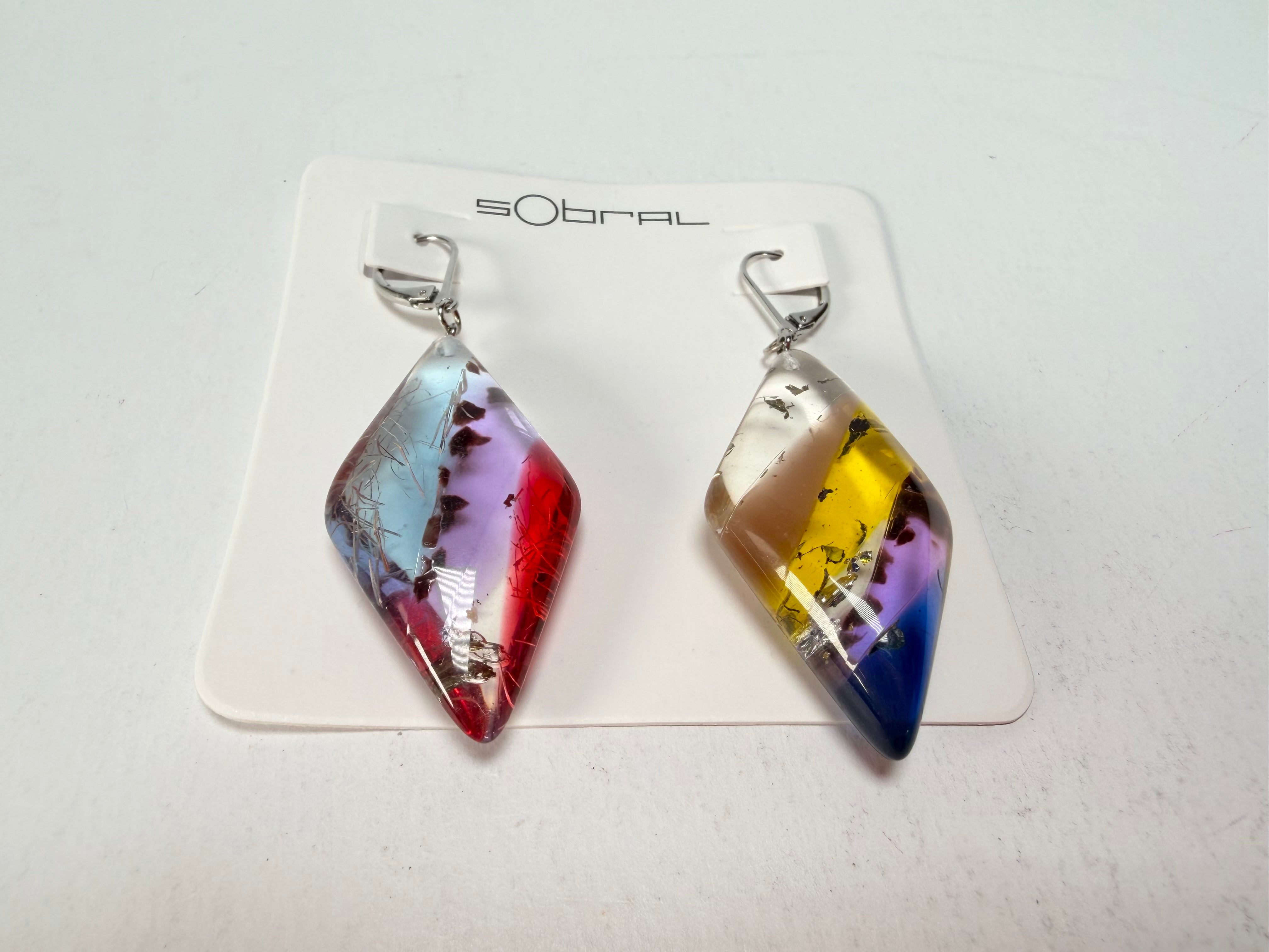 Sobral - Sobralita "Atelie" Studio Creation Resin Earrings ( 000000 )