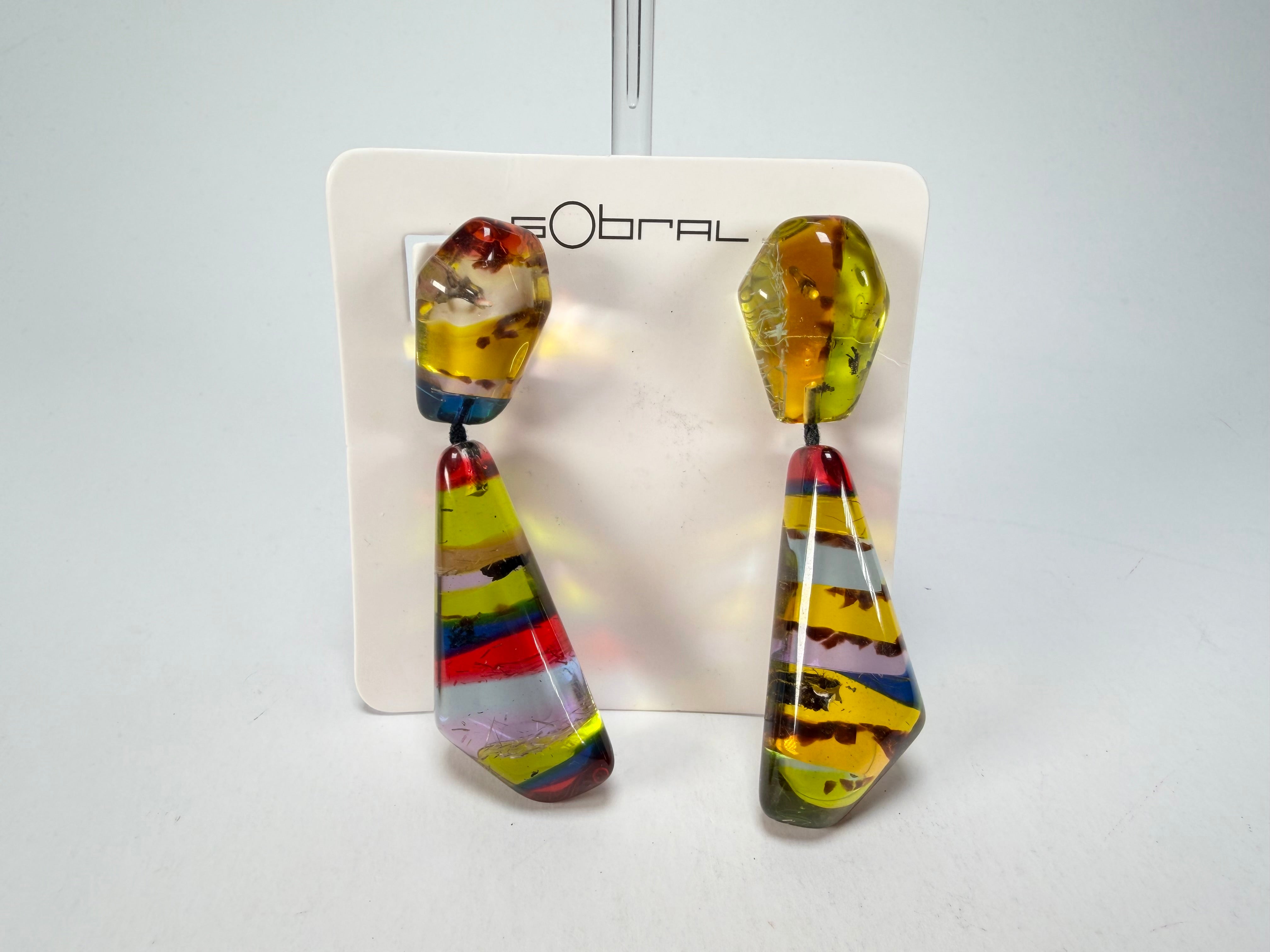Sobral - Sobralita "Itaqui" Resin Earrings ( 005383 )
