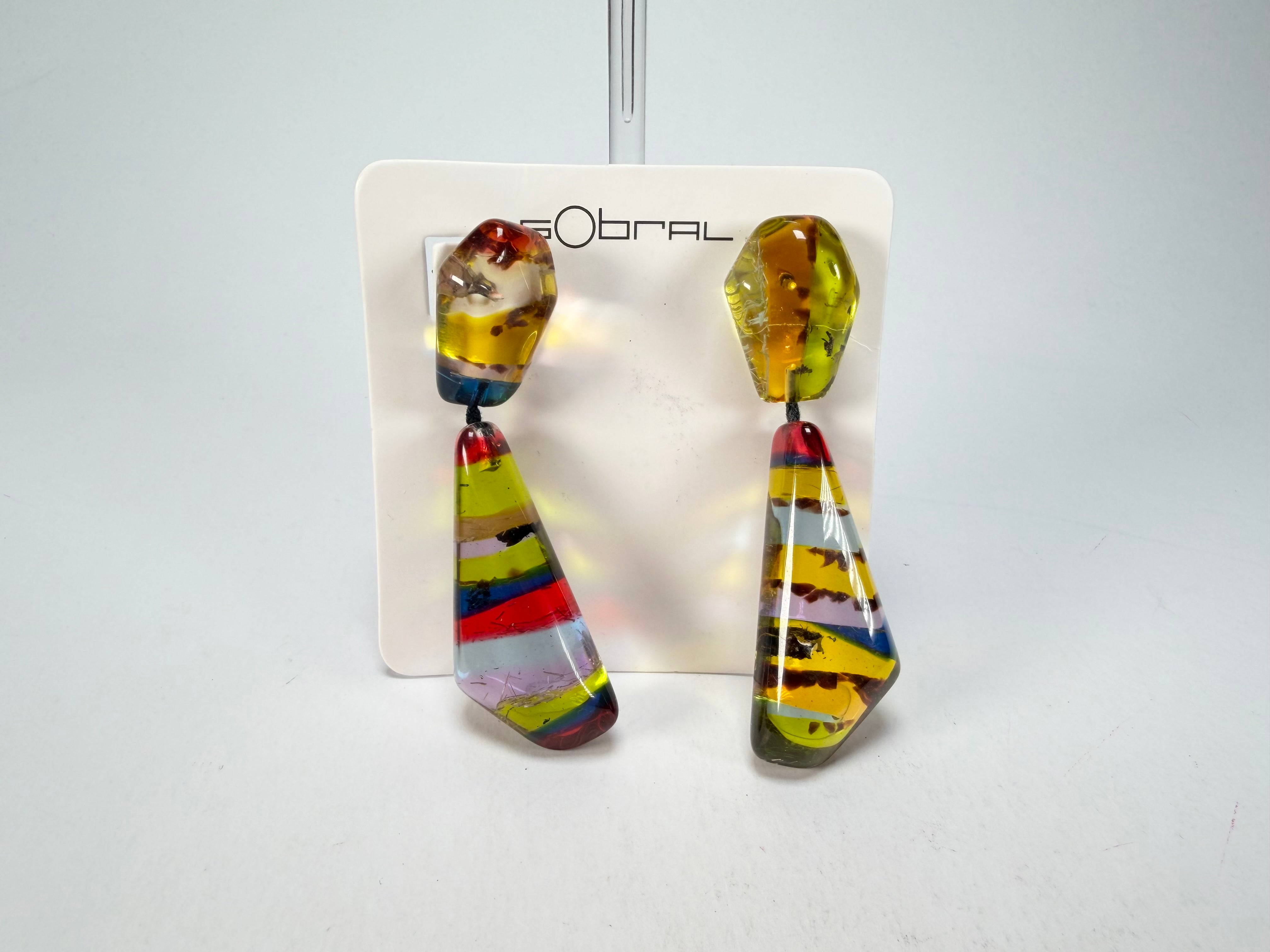 Sobral - Sobralita "Itaqui" Resin Earrings ( 005383 )