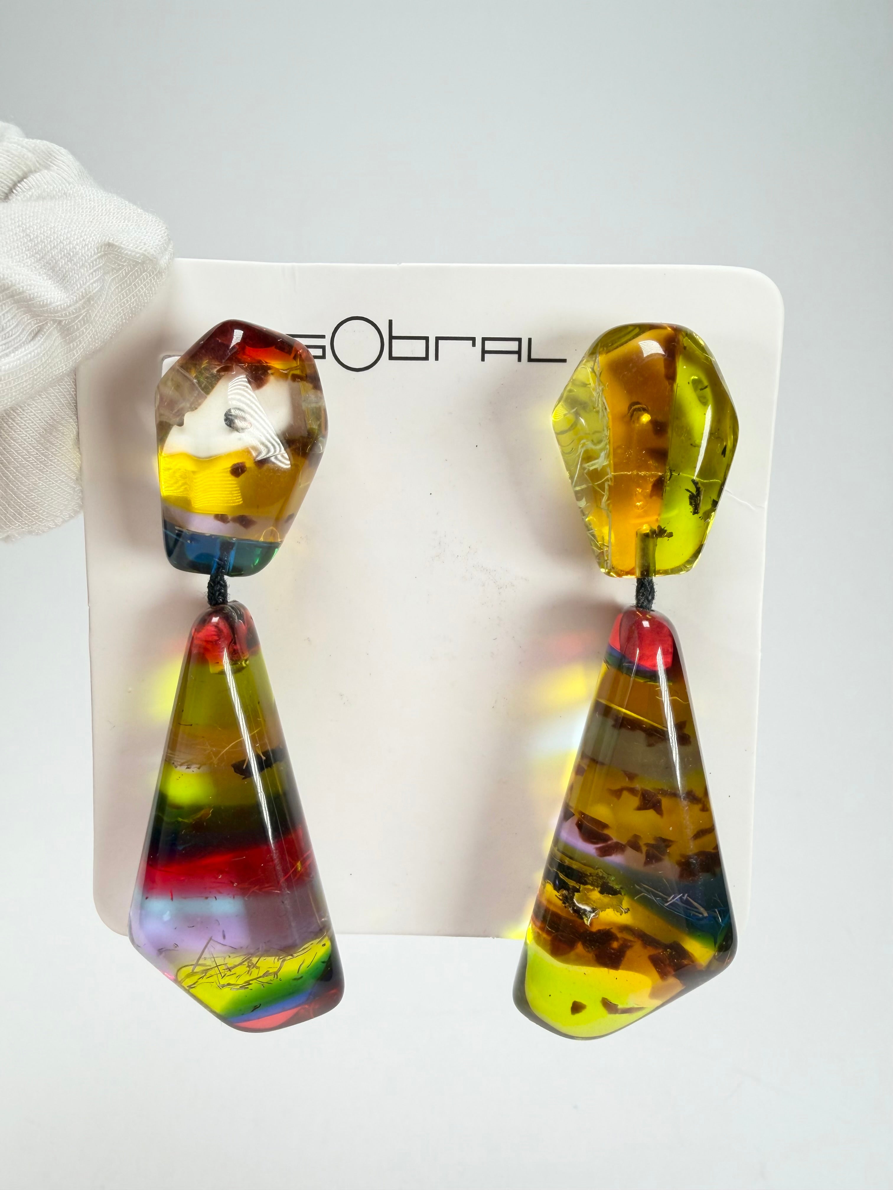 Sobral - Sobralita "Itaqui" Resin Earrings ( 005383 )
