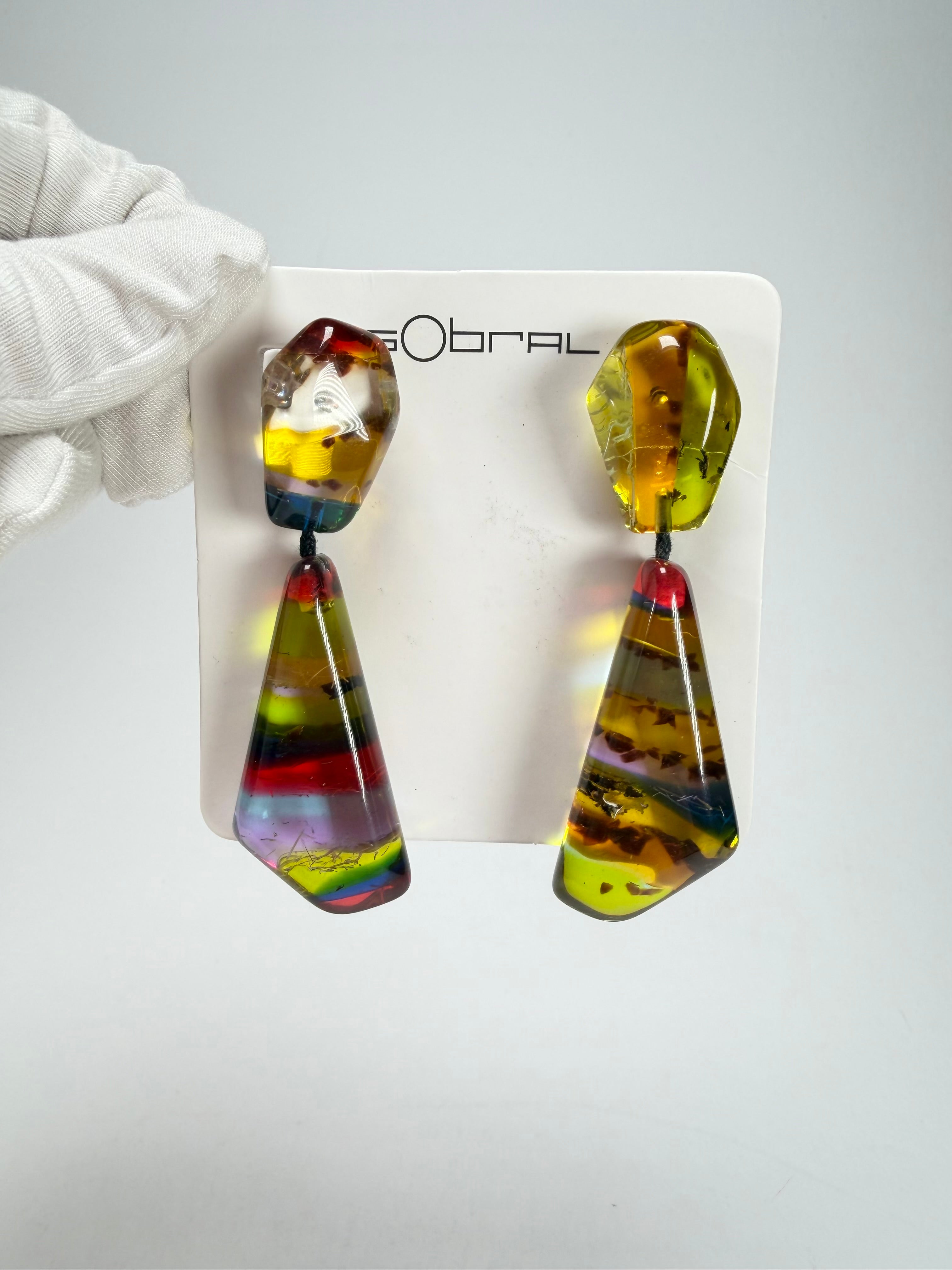 Sobral - Sobralita "Itaqui" Resin Earrings ( 005383 )